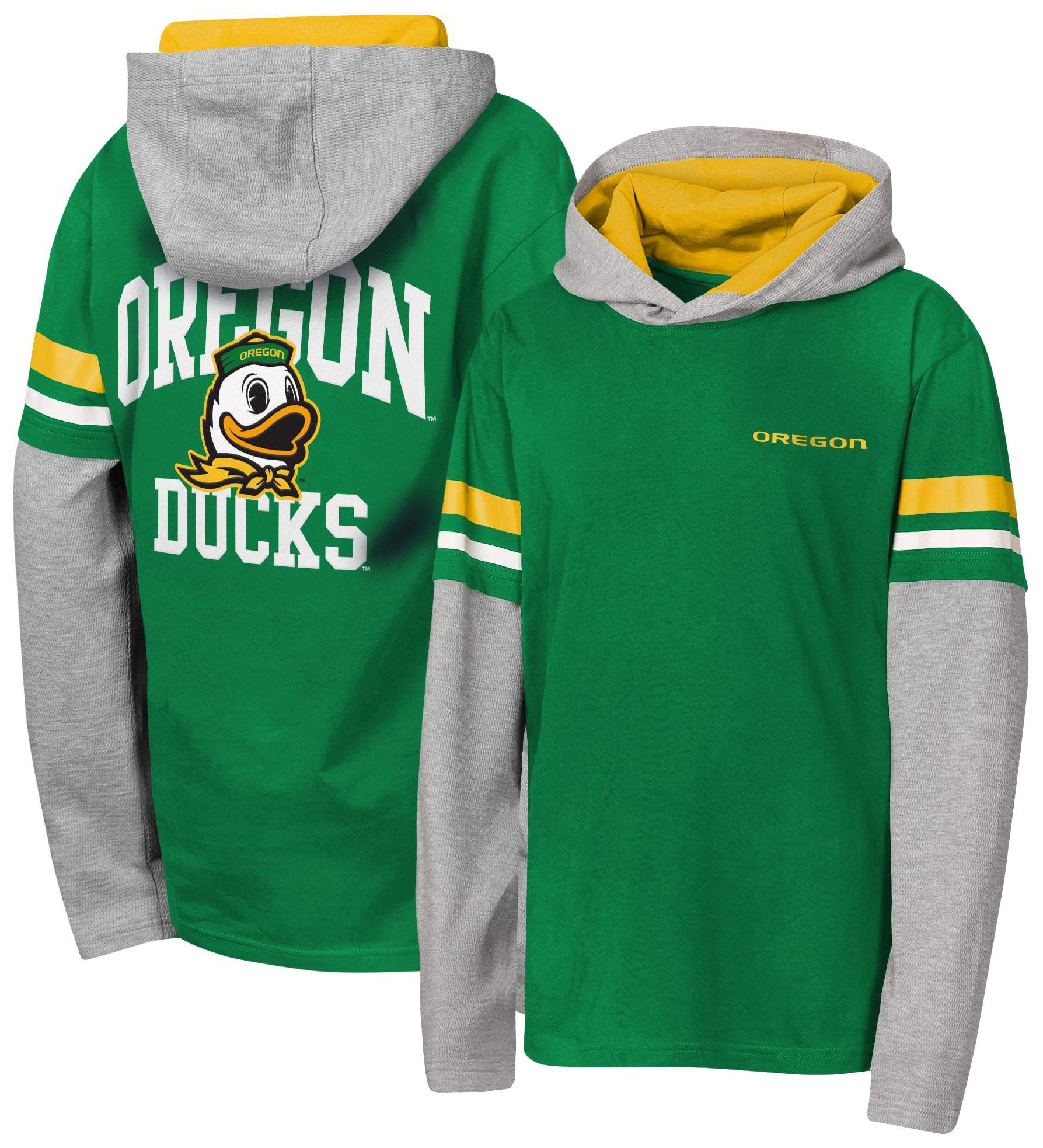 NCAA Youth Oregon Ducks Green Fair Catch Hoodie