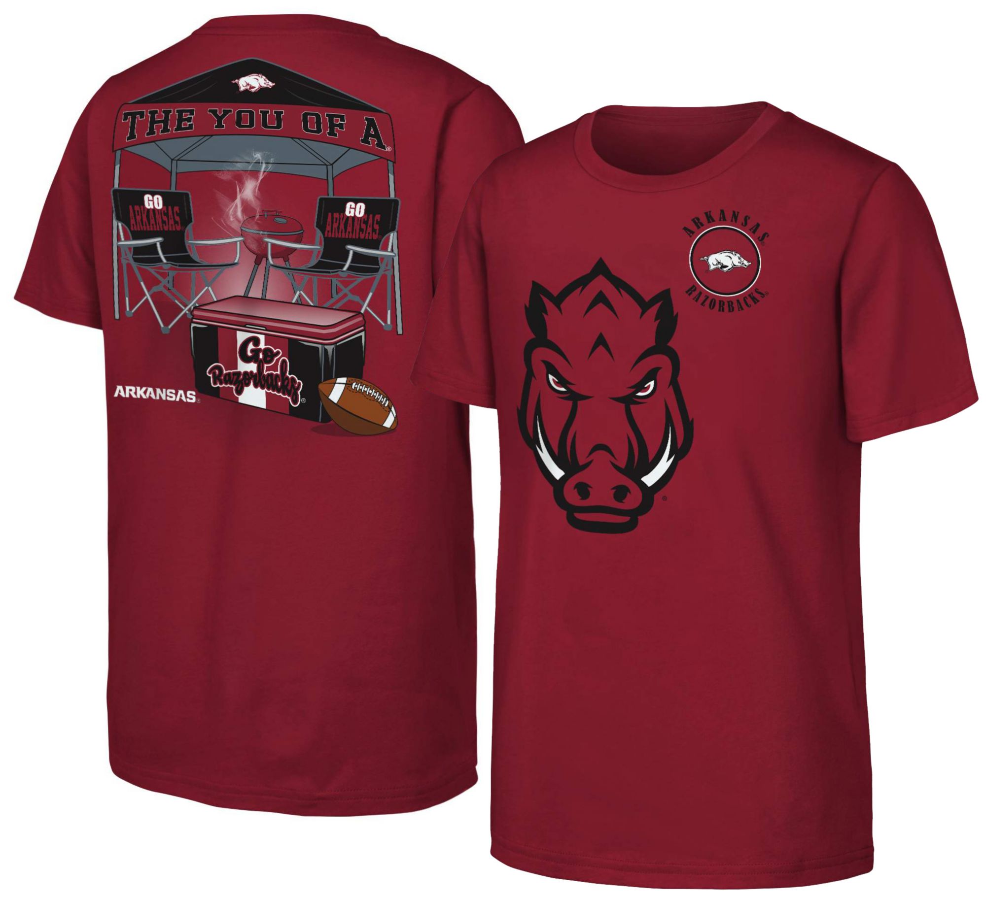 NCAA Youth Arkansas Razorbacks Red Tailgater T-Shirt
