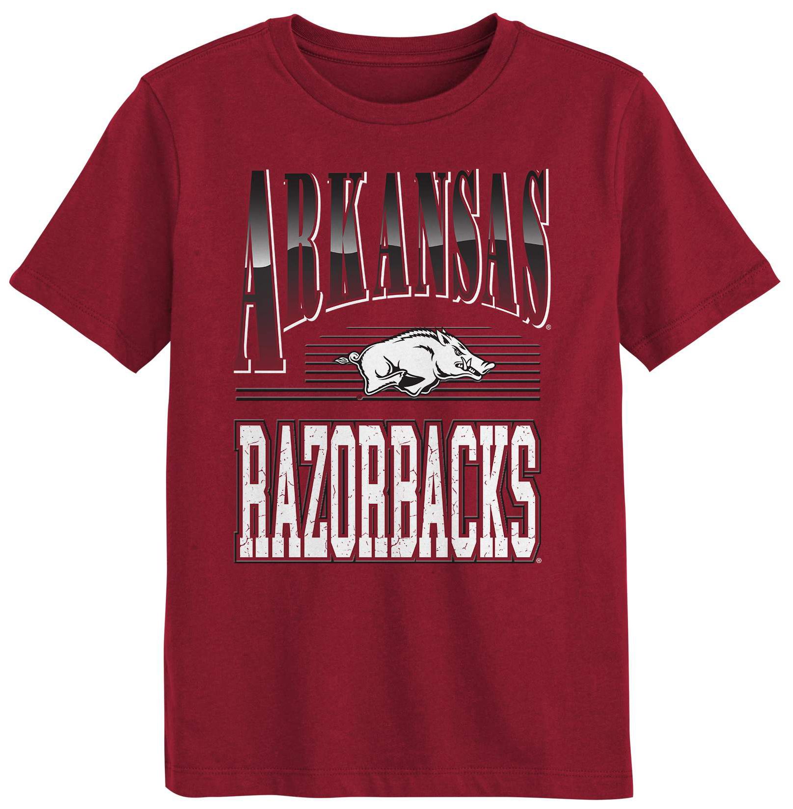 NCAA Youth Arkansas Razorbacks Red Chrome Header T-Shirt