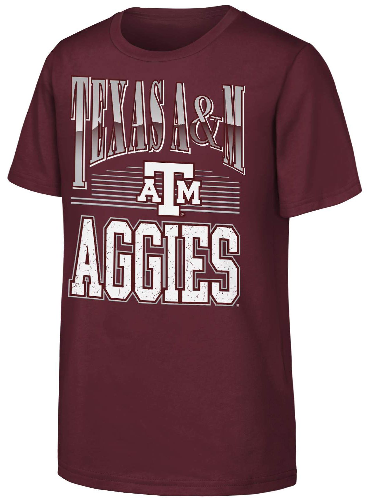 Outerstuff Youth Texas A&amp;M Aggies Maroon Chrome Header T-Shirt