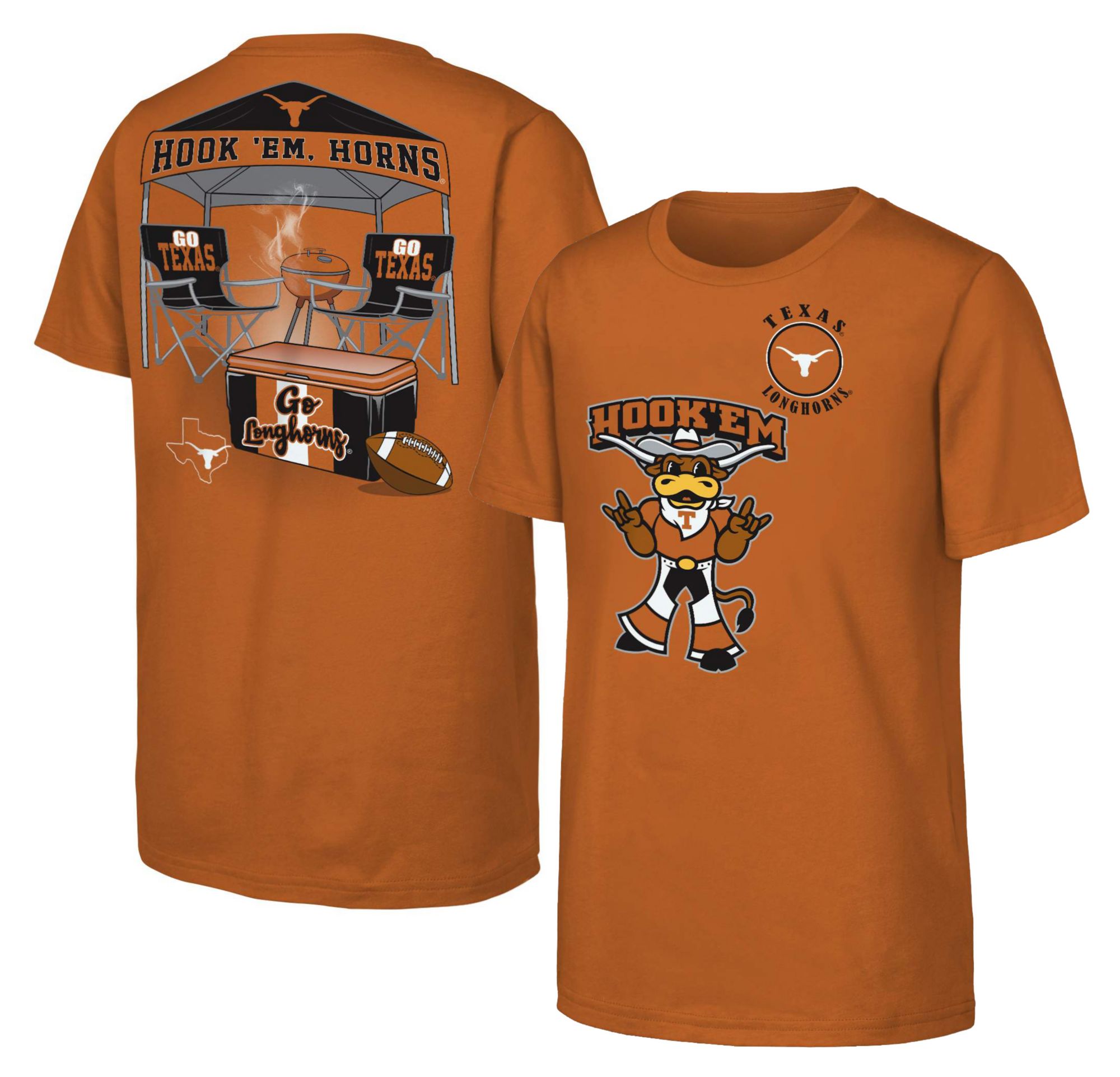 NCAA Youth Texas Longhorns Bombay Brown Tailgater T-Shirt