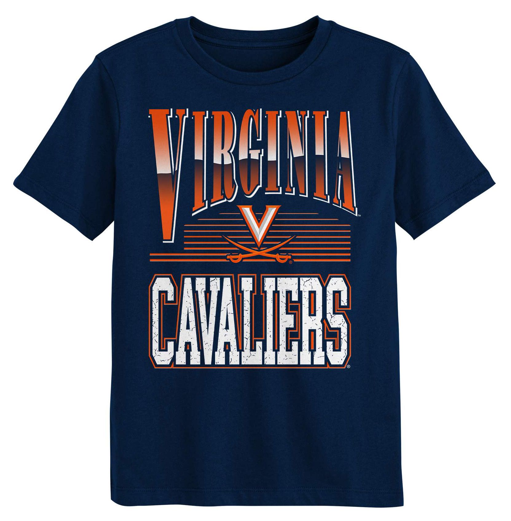 NCAA Youth Virginia Cavaliers Navy Chrome Header T-Shirt