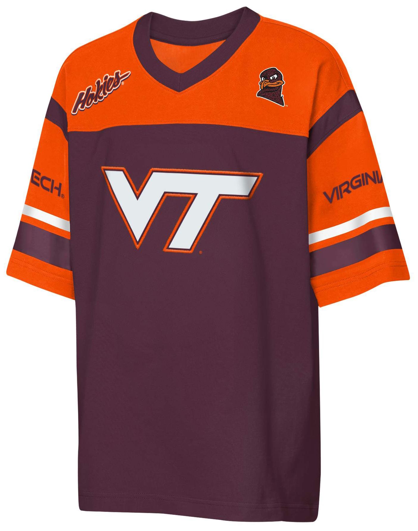 NCAA Youth Virginia Tech Hokies Maroon Chop Block Jersey