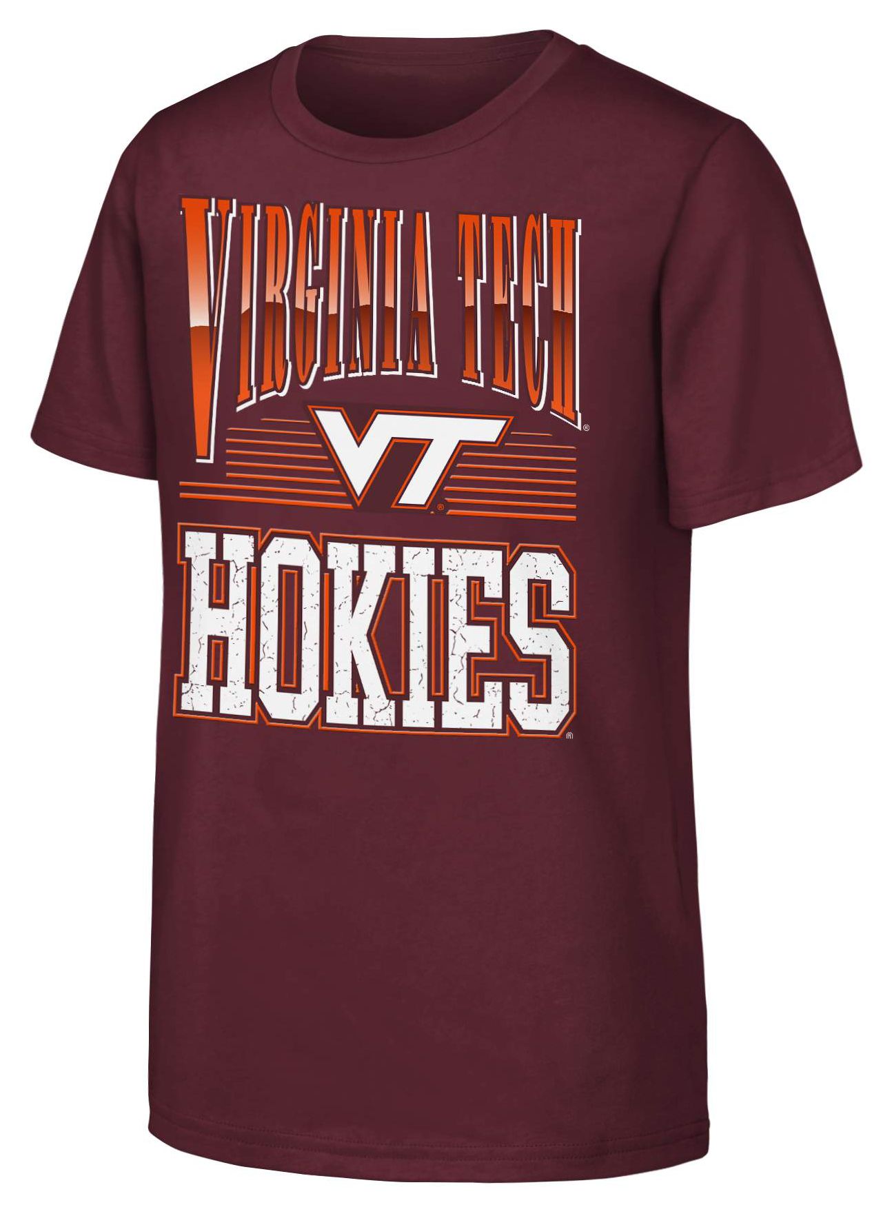 NCAA Youth Virginia Tech Hokies Maroon Chrome Header T-Shirt