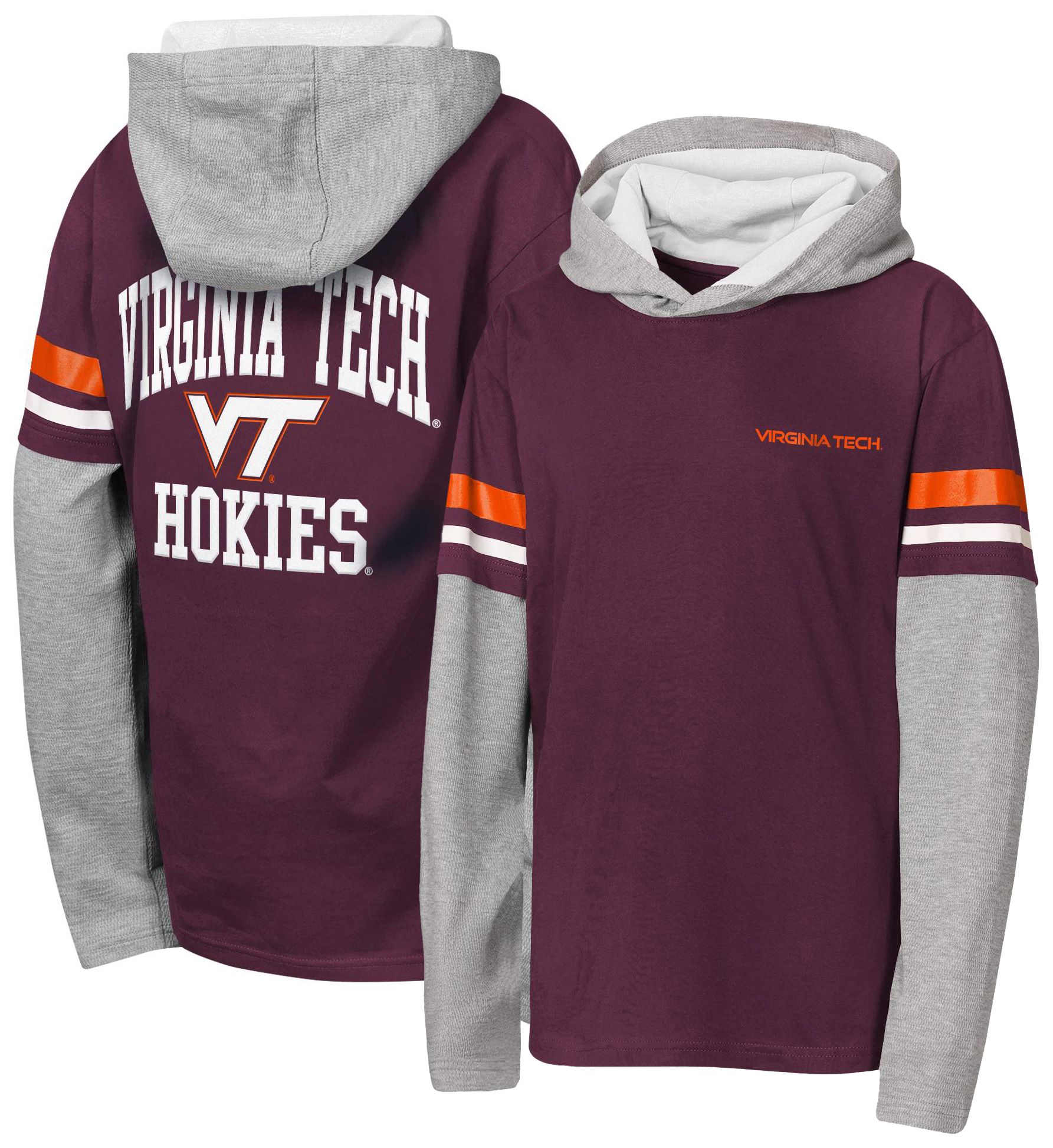 NCAA Youth Virginia Tech Hokies Maroon Fair Catch Hoodie