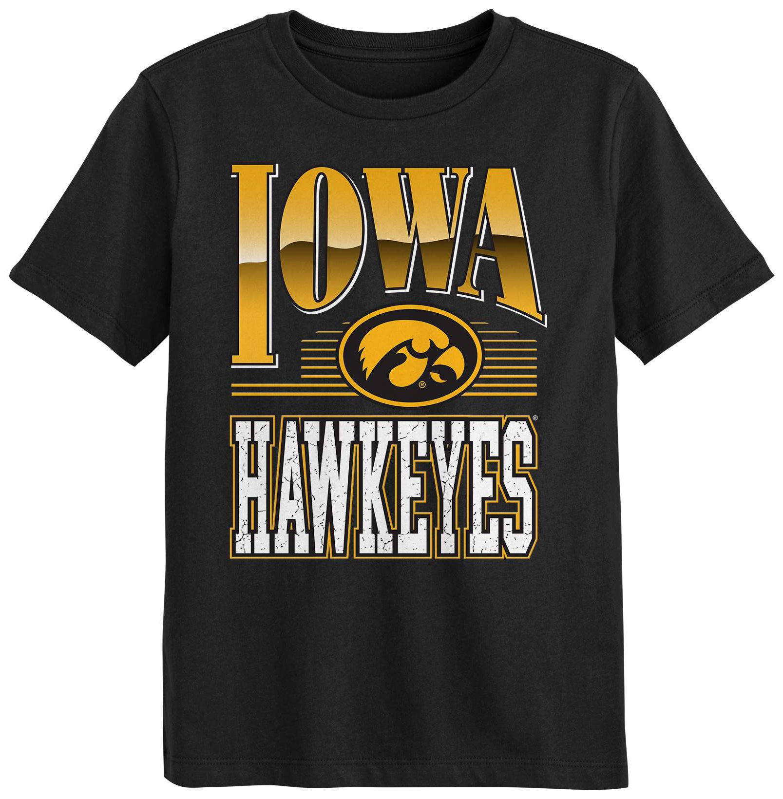 NCAA Youth Iowa Hawkeyes Black Chrome Header T-Shirt
