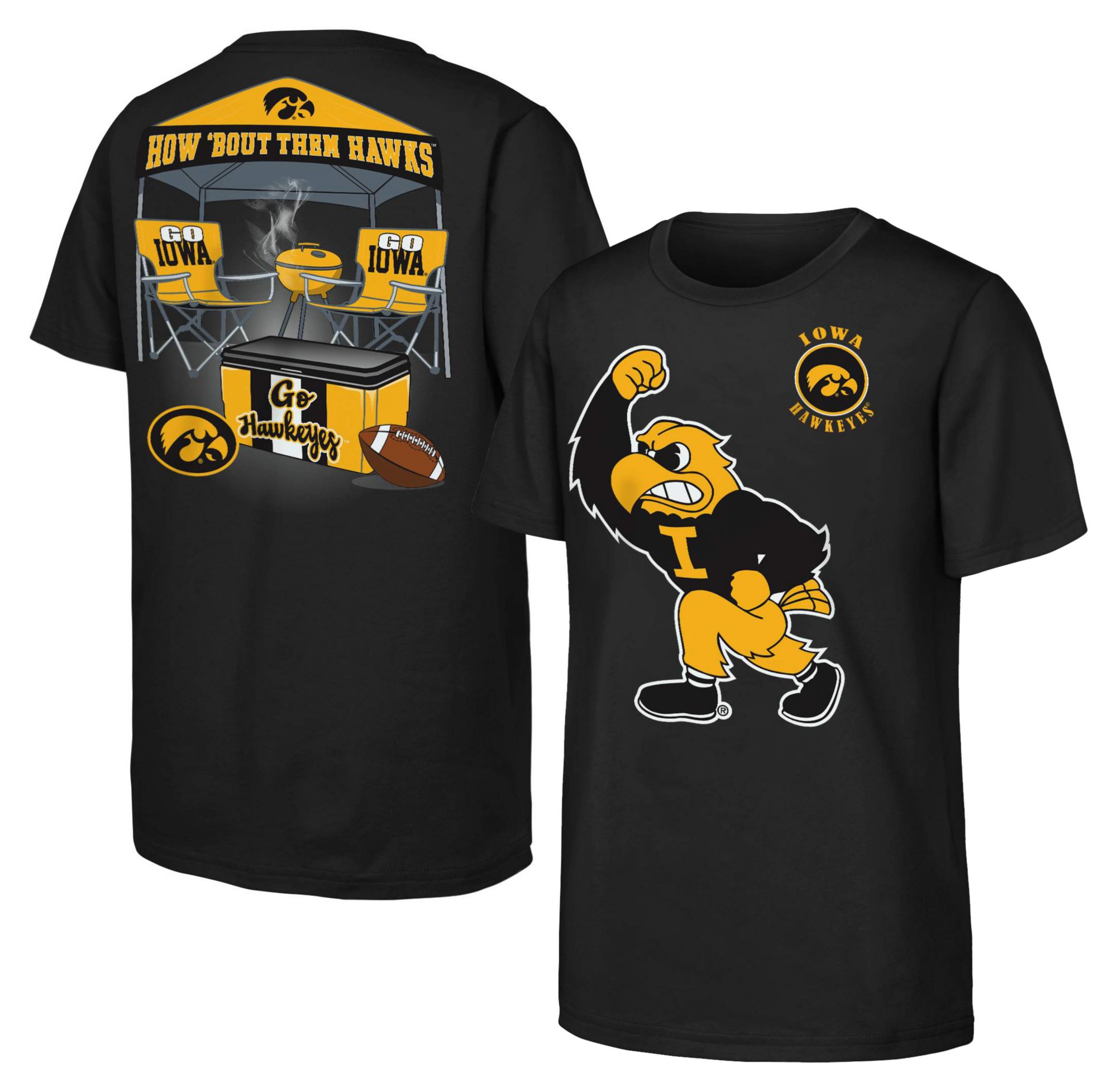 NCAA Youth Iowa Hawkeyes Black Tailgater T-Shirt