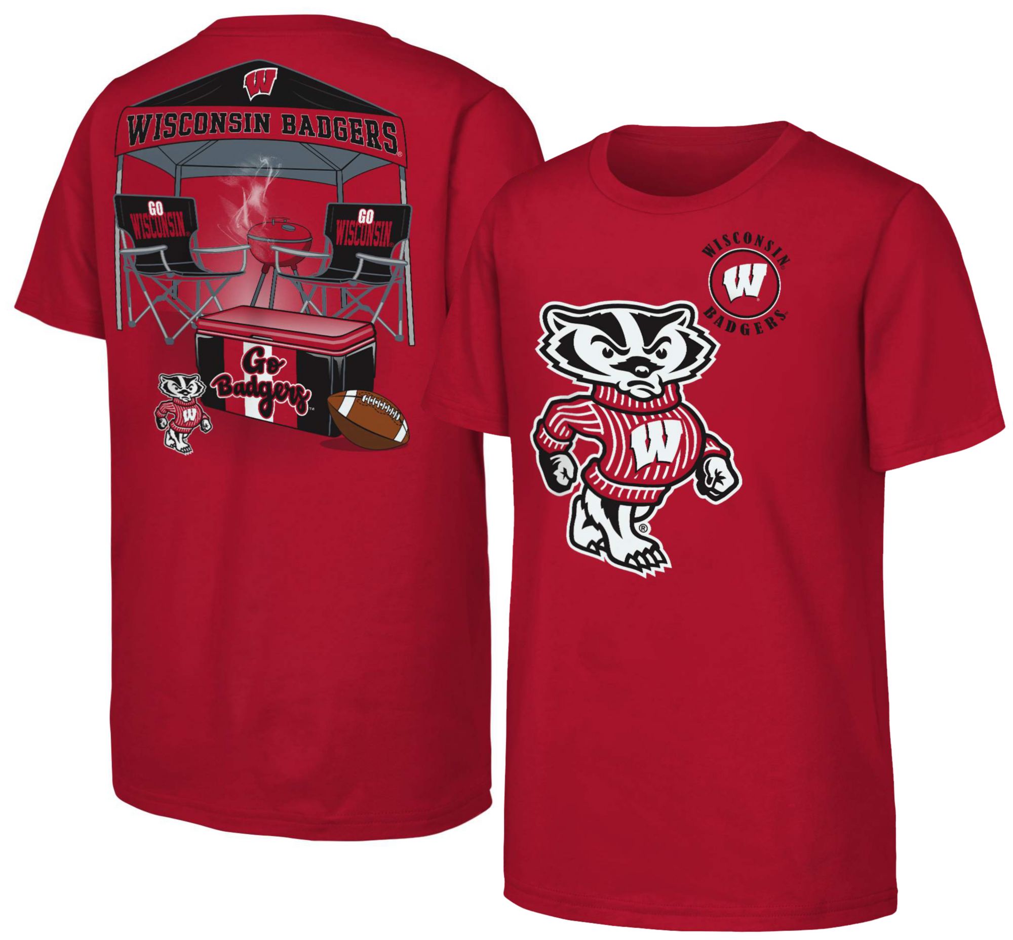 NCAA Youth Wisconsin Badgers Red Tailgater T-Shirt