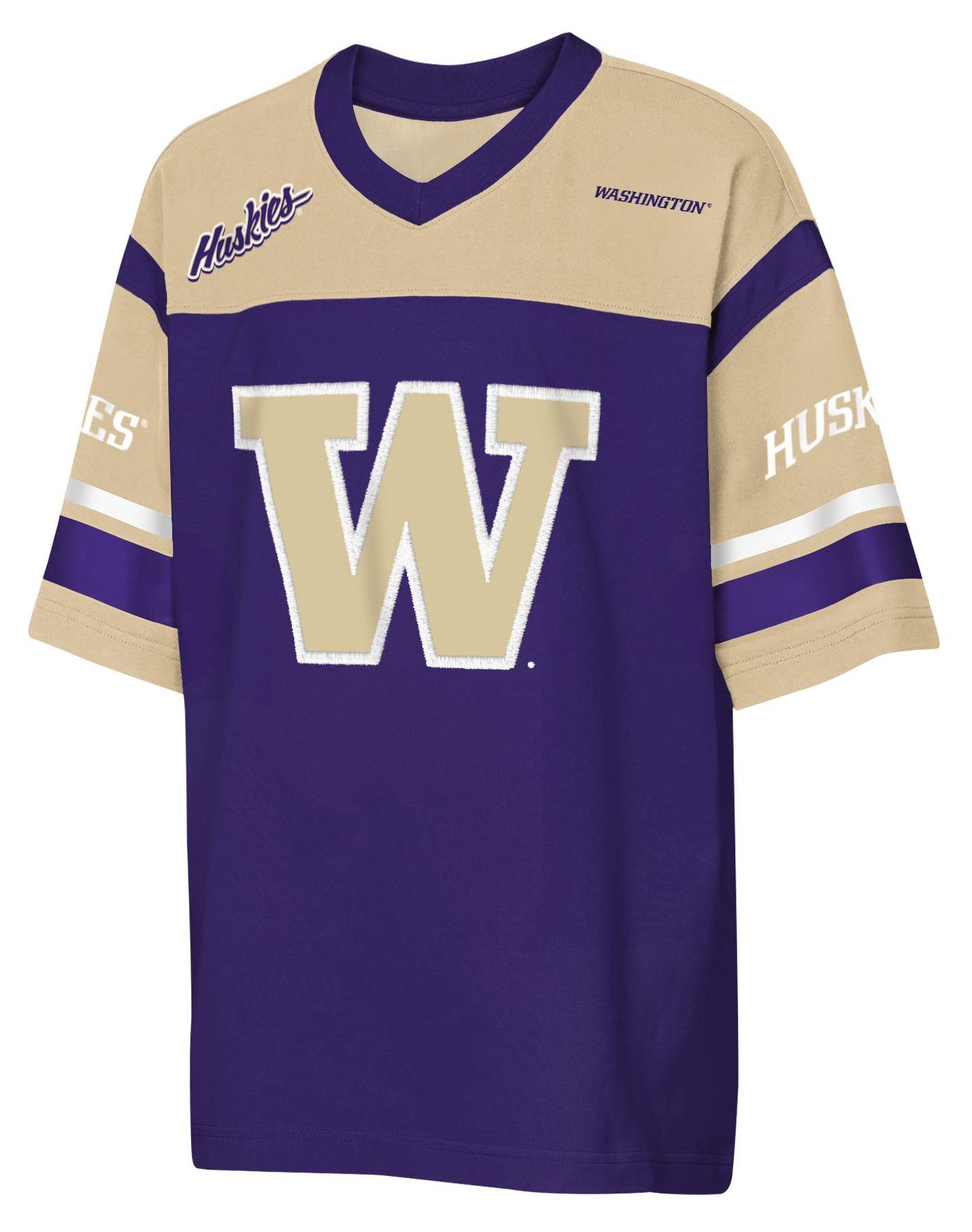 NCAA Youth Washington Huskies Purple Chop Block Jersey