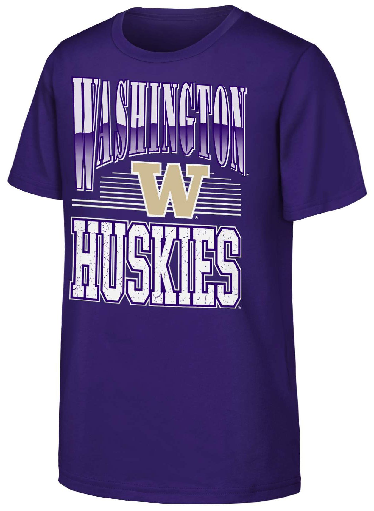 NCAA Youth Washington Huskies Purple Chrome Header T-Shirt