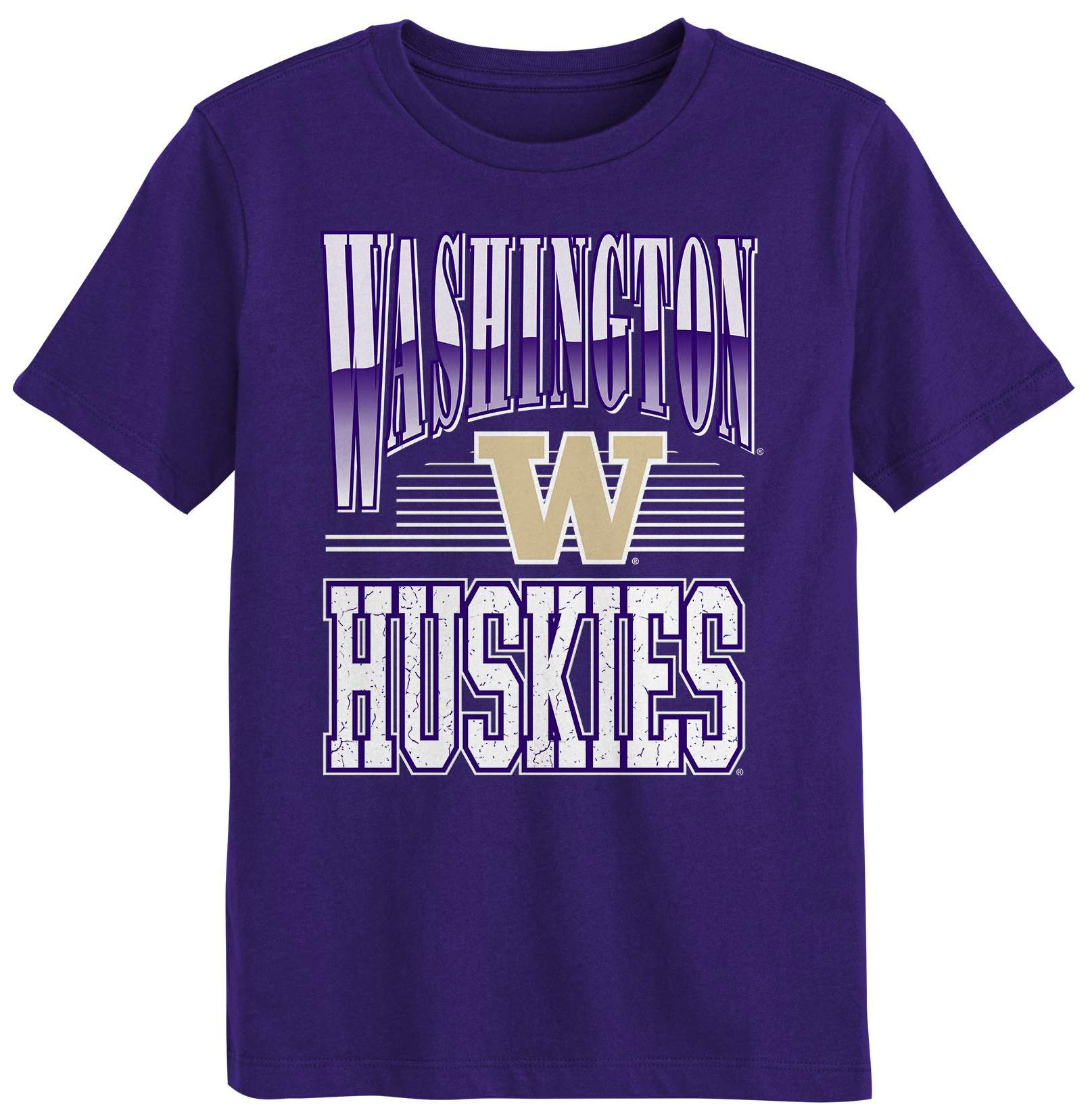 NCAA Youth Washington Huskies Purple Chrome Header T-Shirt