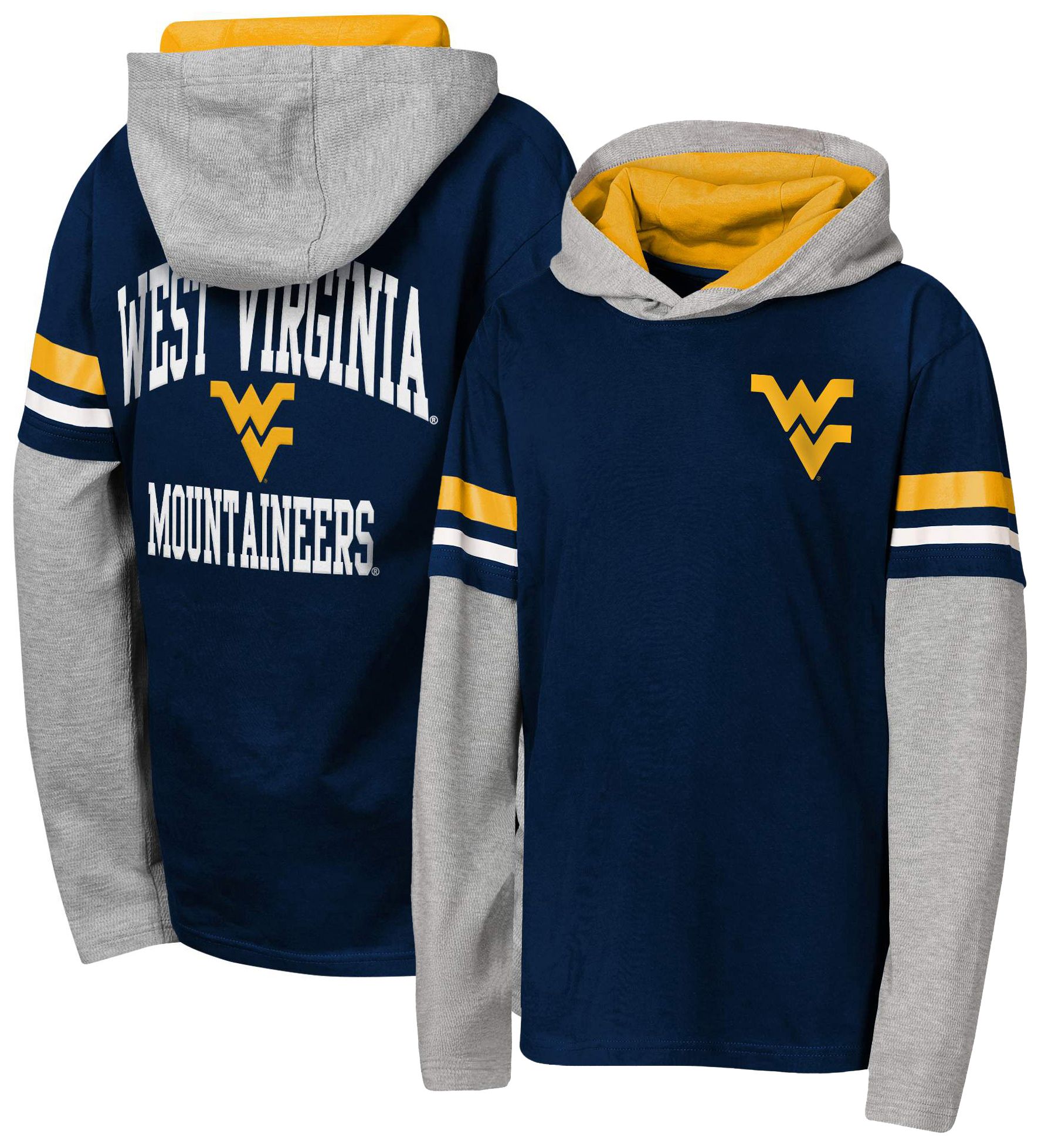 NCAA Youth West Virginia Mountaineers Navy Fair Catch Hoodie