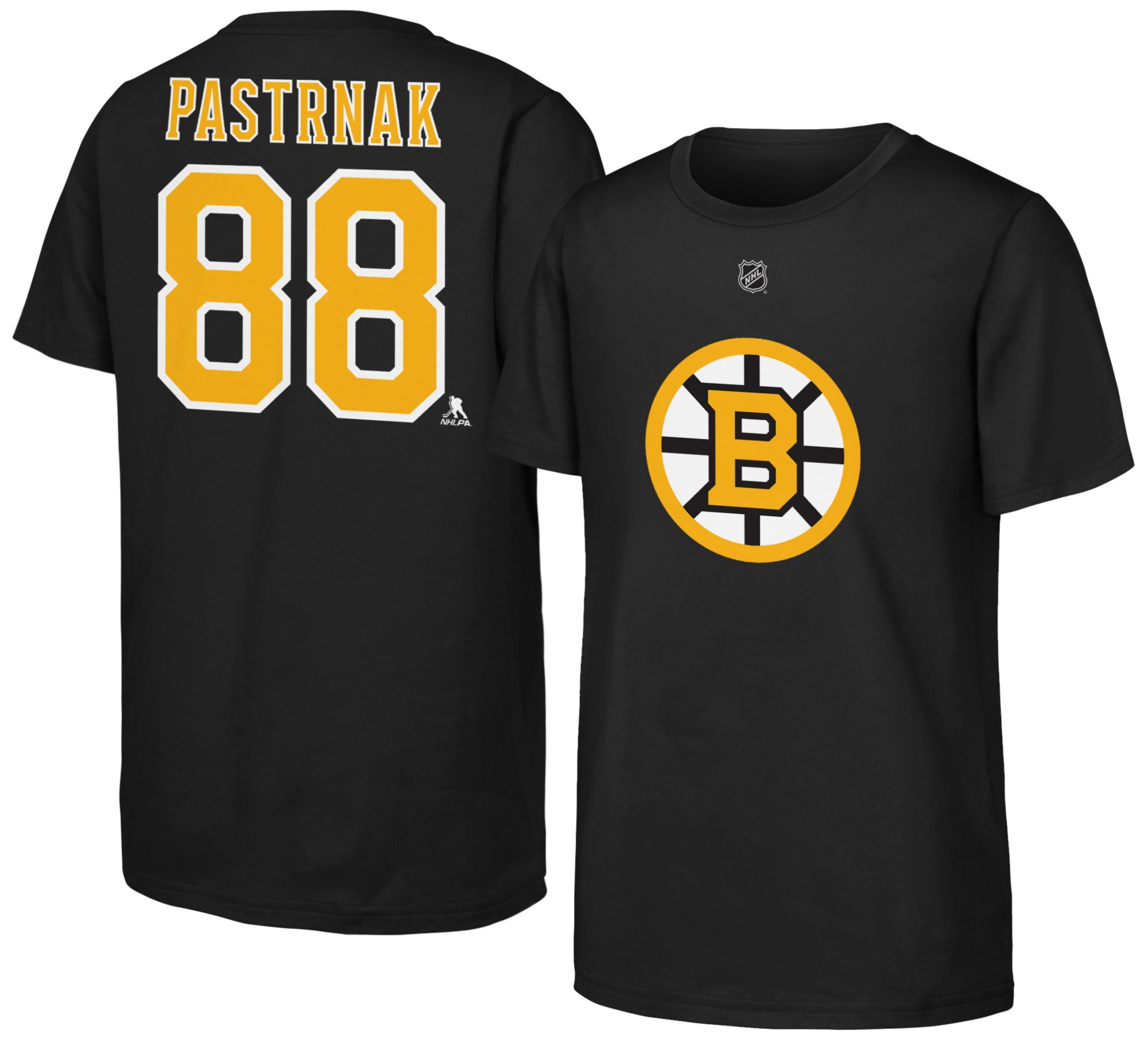 NHL Youth Boston Bruins David Pastrnak #88 Black T-Shirt