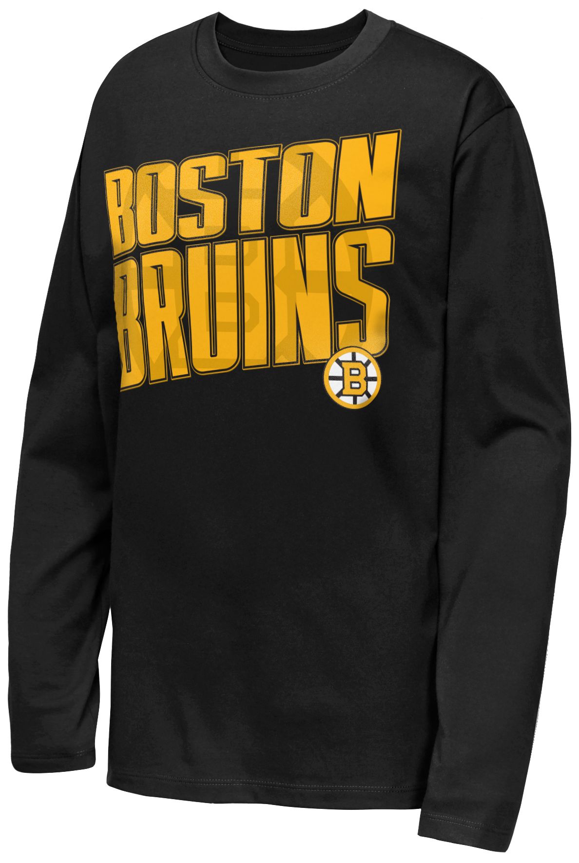 NHL Youth Boston Bruins Black Set the Tone Long Sleeve Shirt