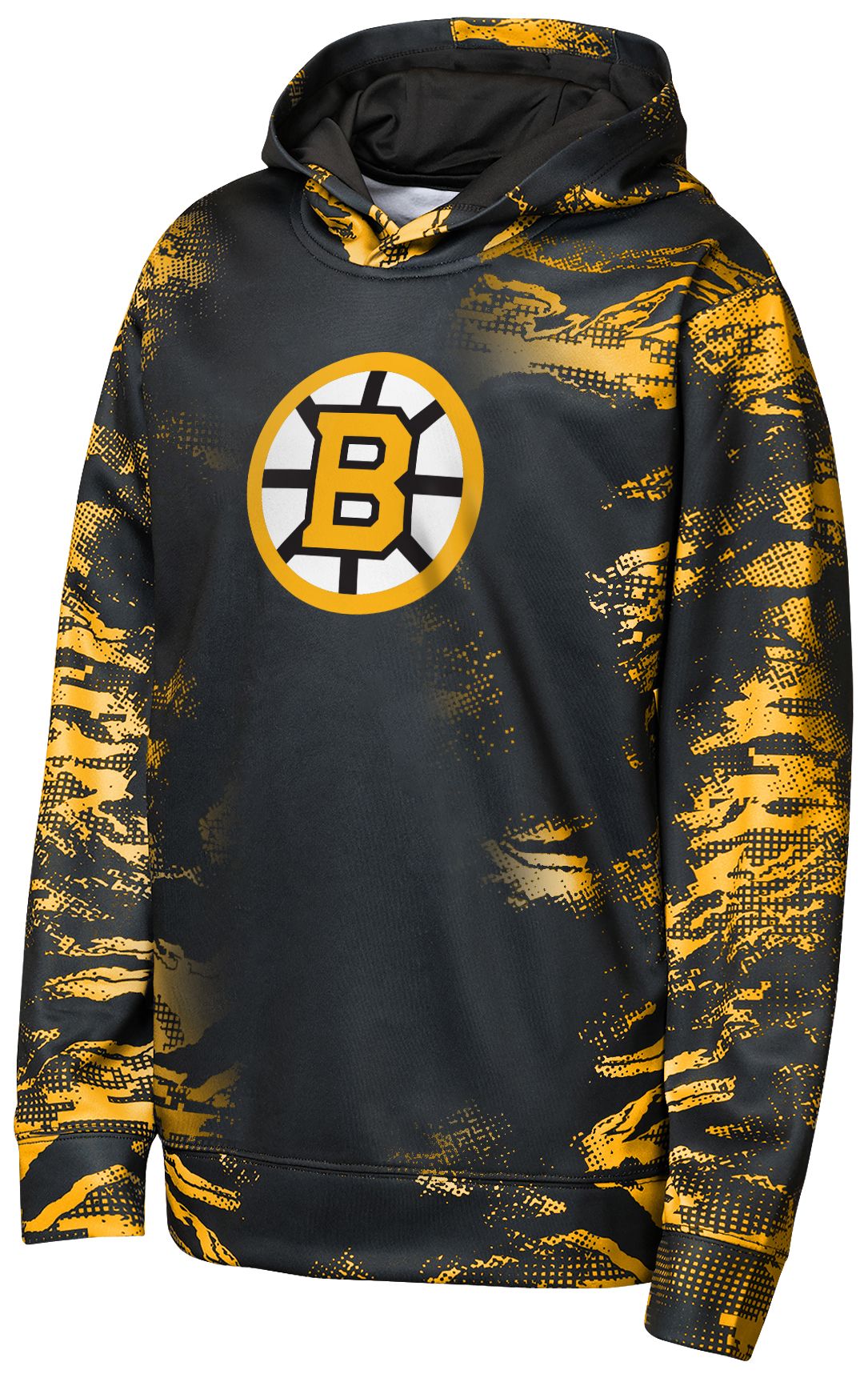 NHL Team Apparel Youth Boston Bruins Black Dynamics Pullover Hoodie
