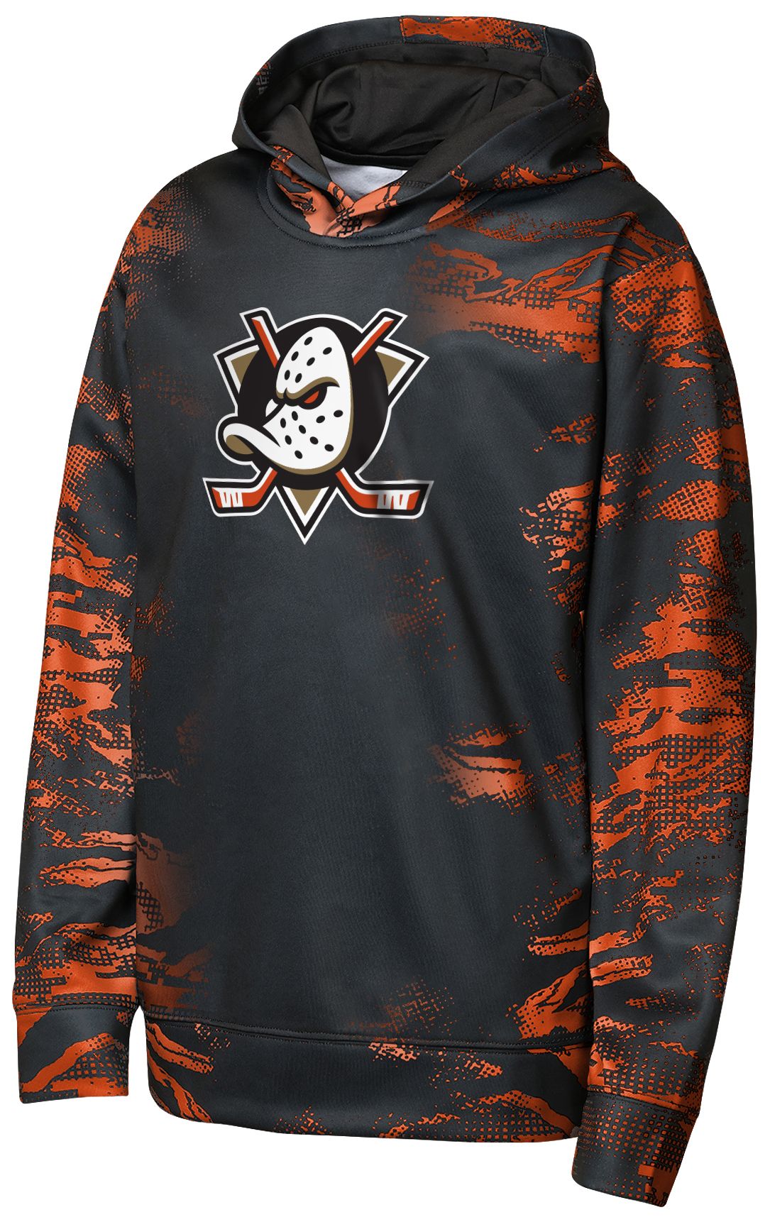 NHL Team Apparel Youth Anaheim Ducks Black Dynamics Pullover Hoodie