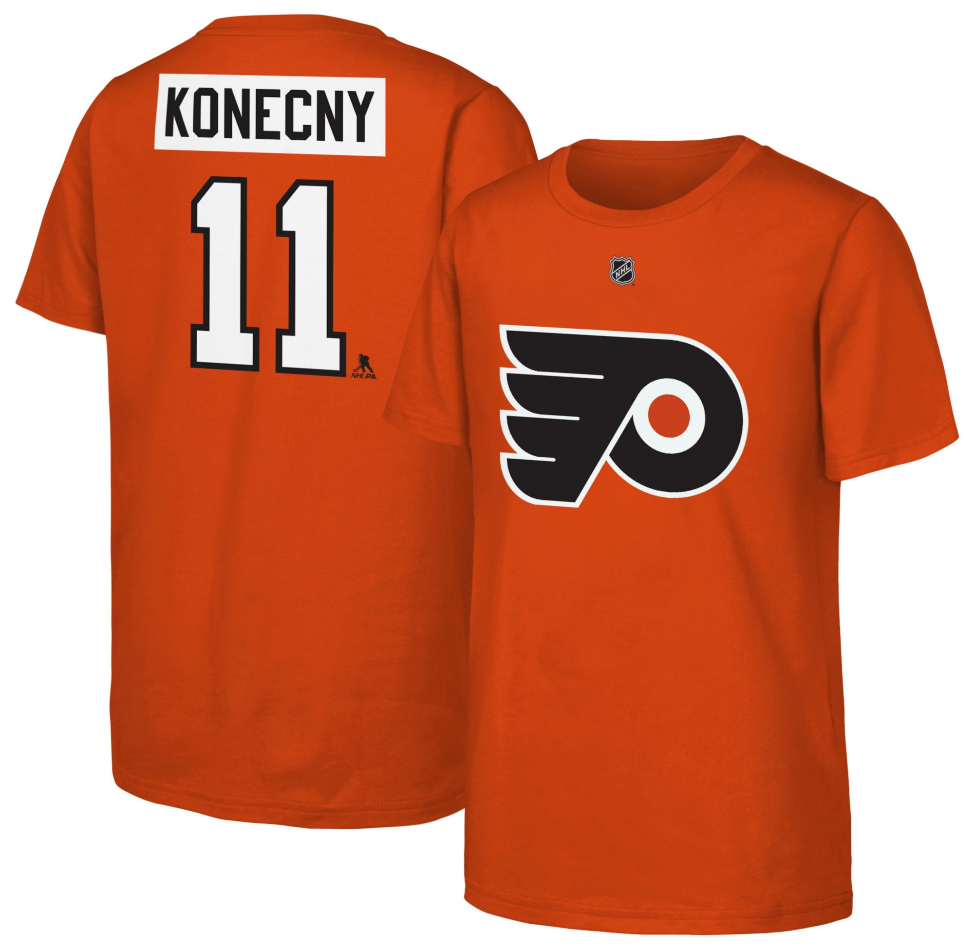 NHL Youth Philadelphia Flyers Travis Konecny #11 Brilliant Orange T-Shirt