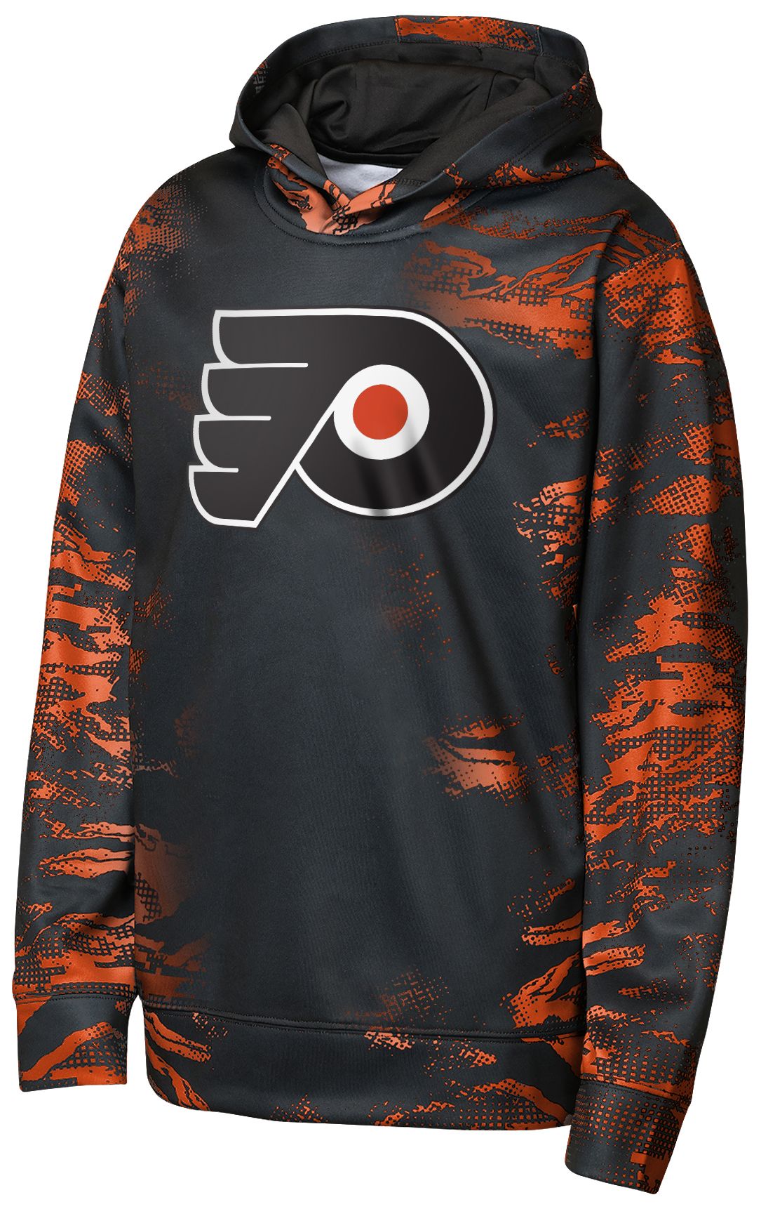 NHL Team Apparel Youth Philadelphia Flyers Black Dynamics Pullover Hoodie