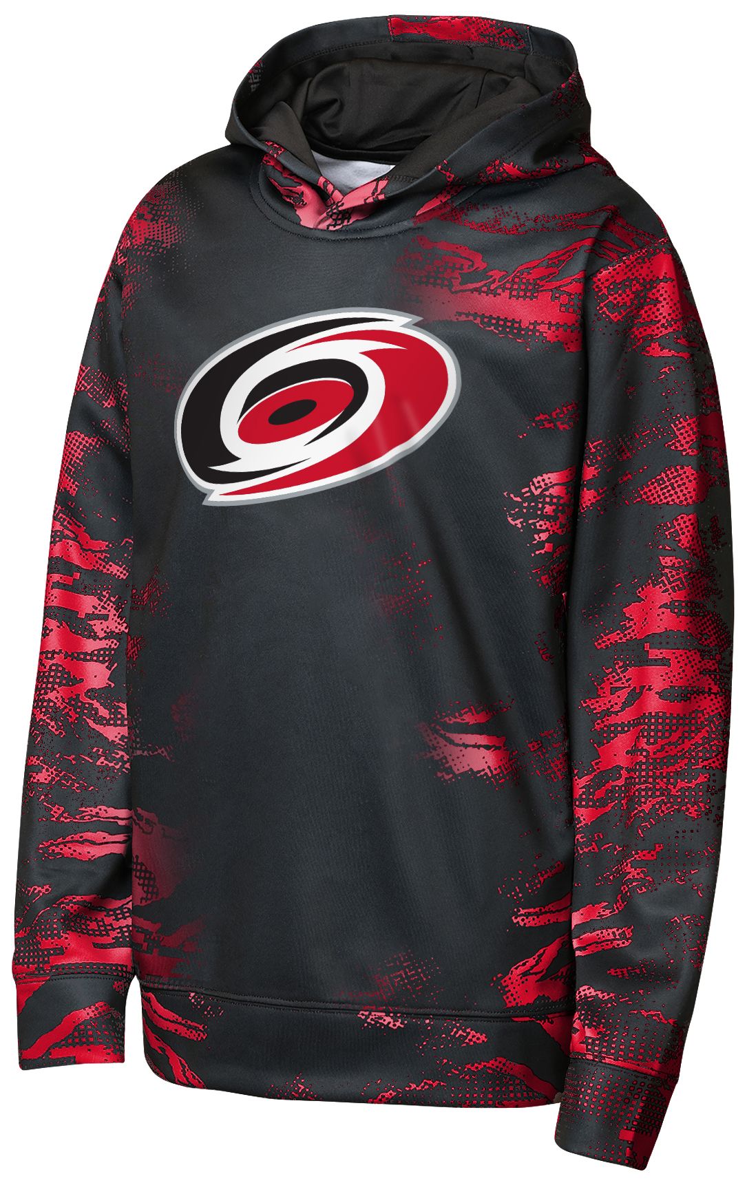 NHL Team Apparel Youth Carolina Hurricanes Black Dynamics Pullover Hoodie
