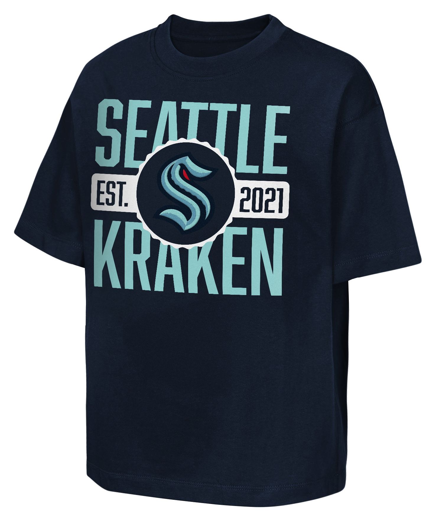 NHL Youth Seattle Kraken Black Shot Speed T-Shirt, XL