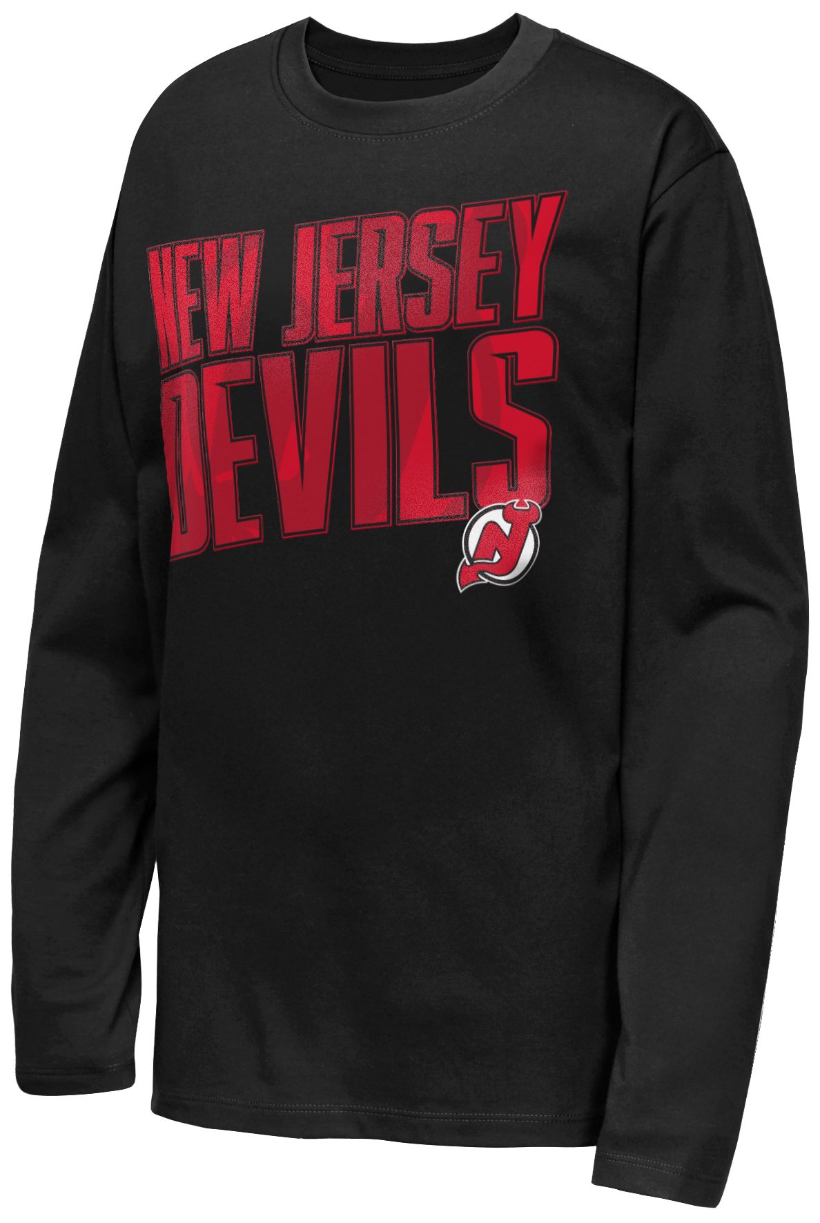 NHL Youth New Jersey Devils Black Set the Tone Long Sleeve Shirt