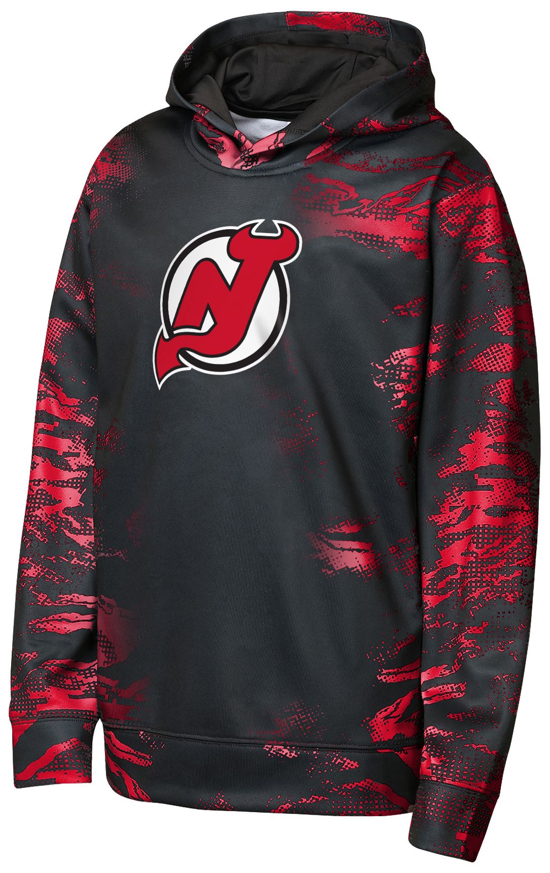 Outerstuff Big Boys' and Girls' Black New Jersey Devils Team Dynamics Hoodie - Black
