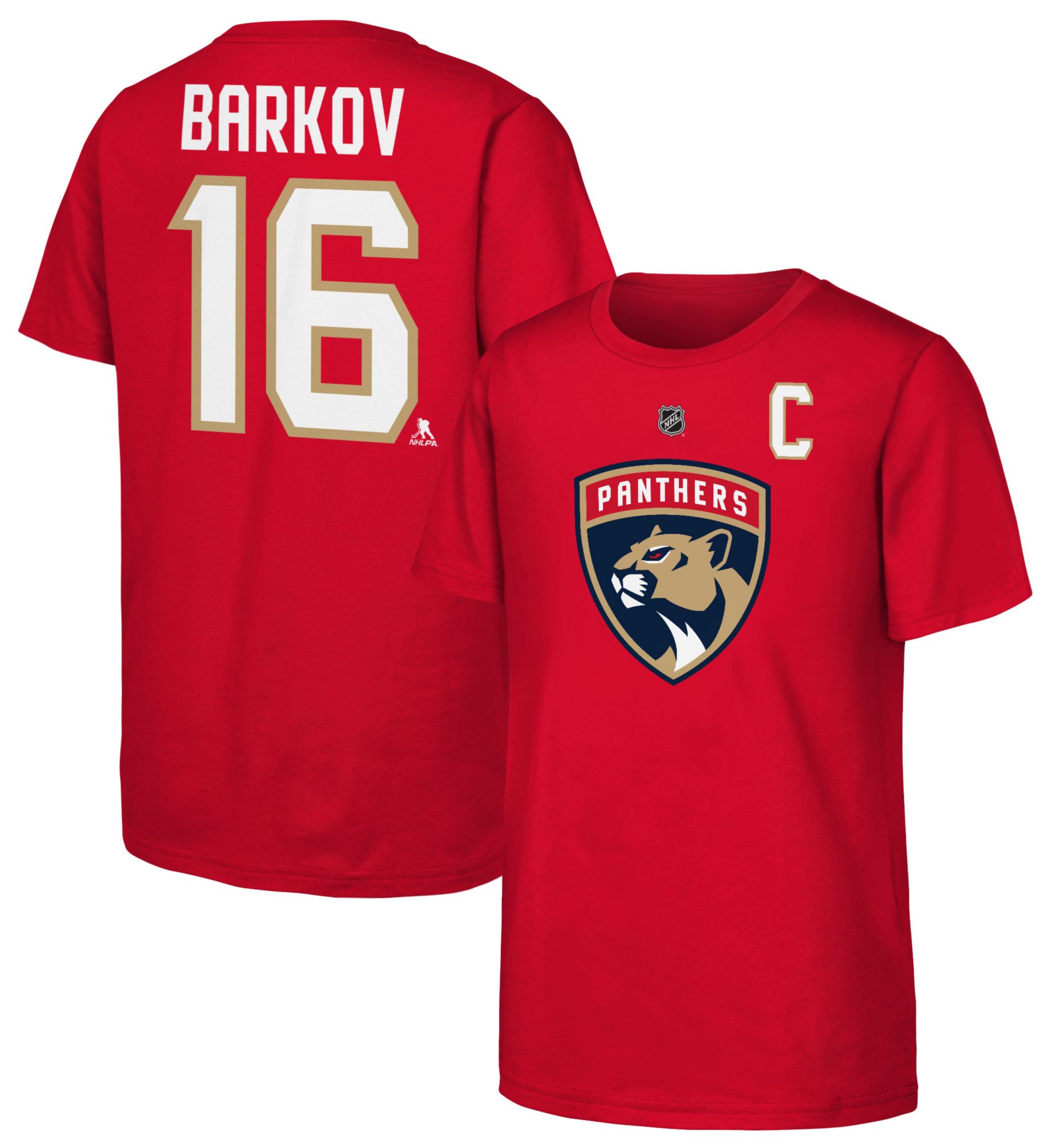NHL Youth Florida Panthers Aleksander Barkov #16 University Red T-Shirt