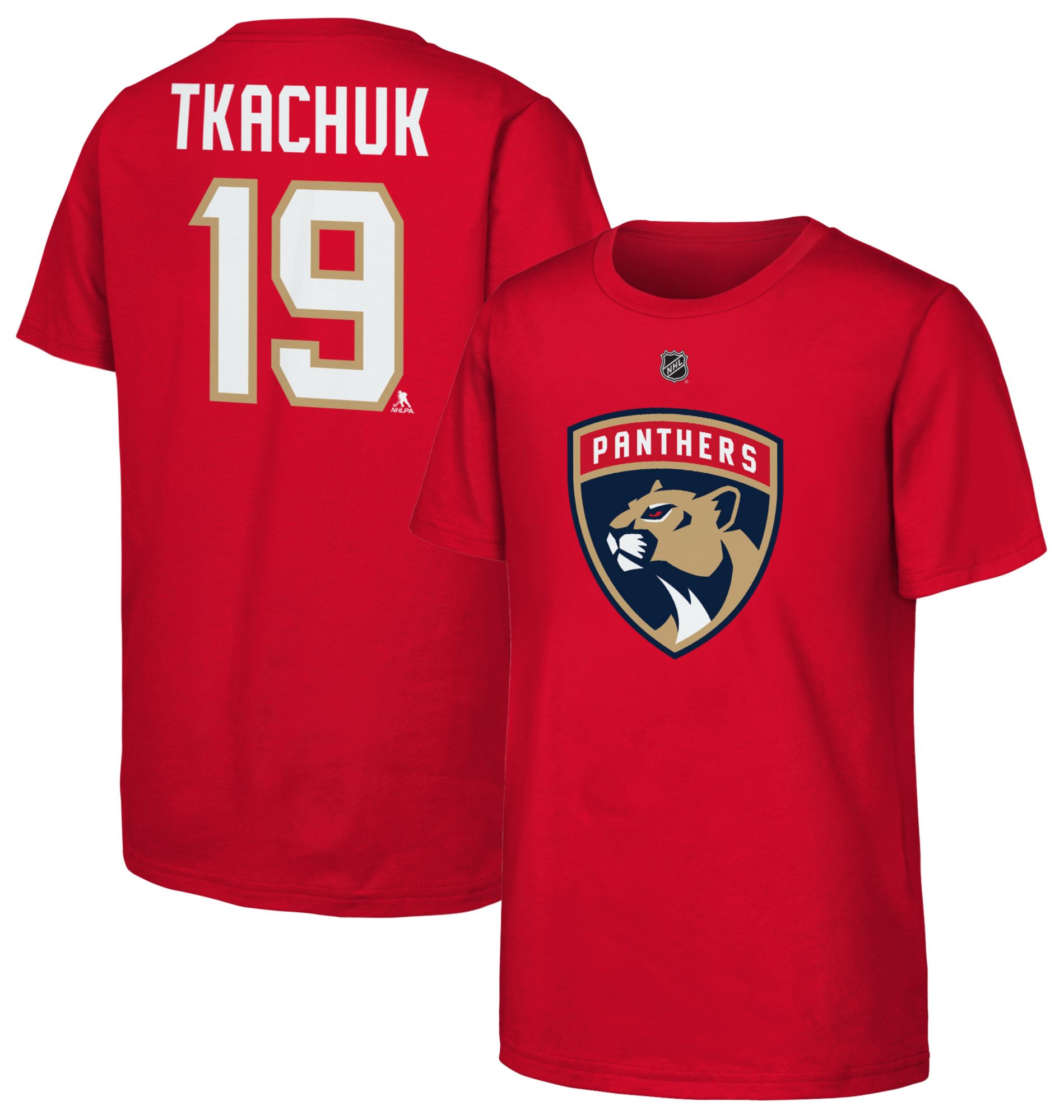NHL Youth Florida Panthers Matthew Tkachuk #19 University Red T-Shirt