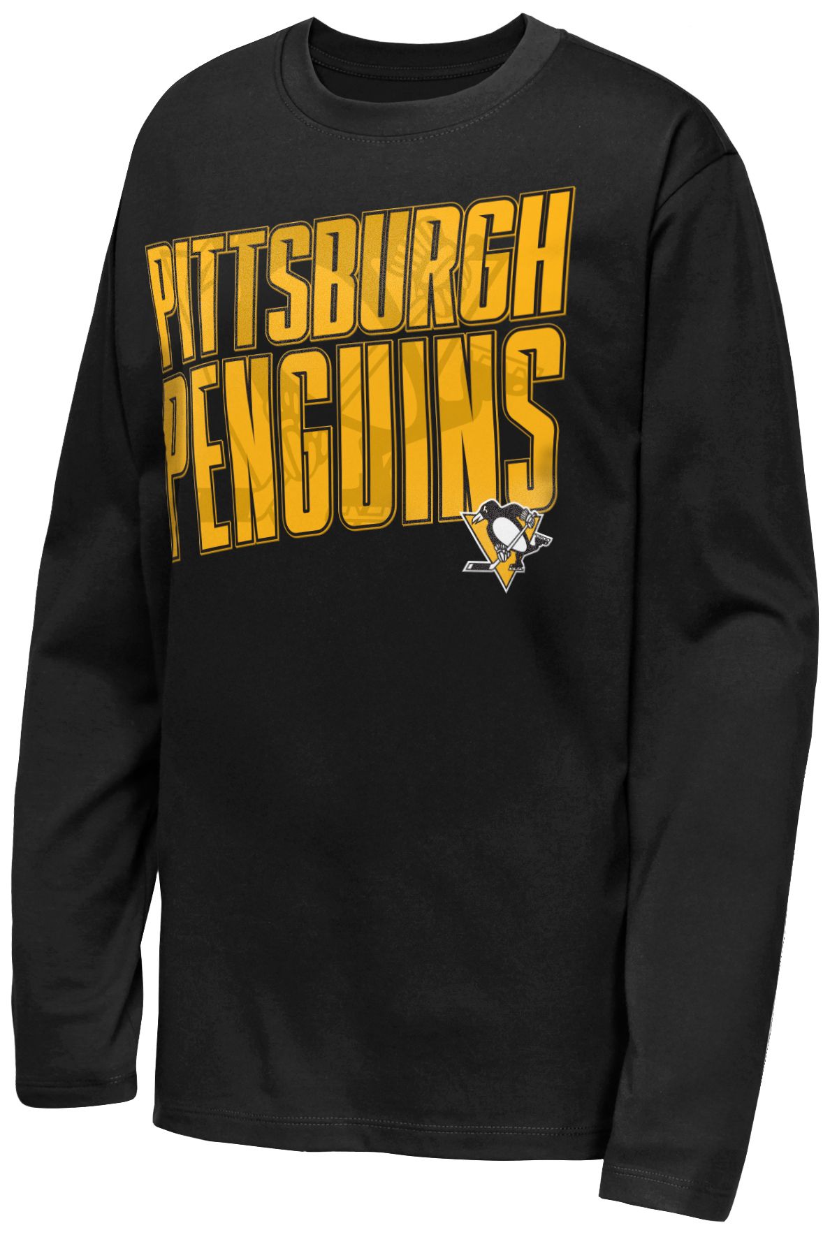 NHL Youth Pittsburgh Penguins Black Set the Tone Long Sleeve Shirt