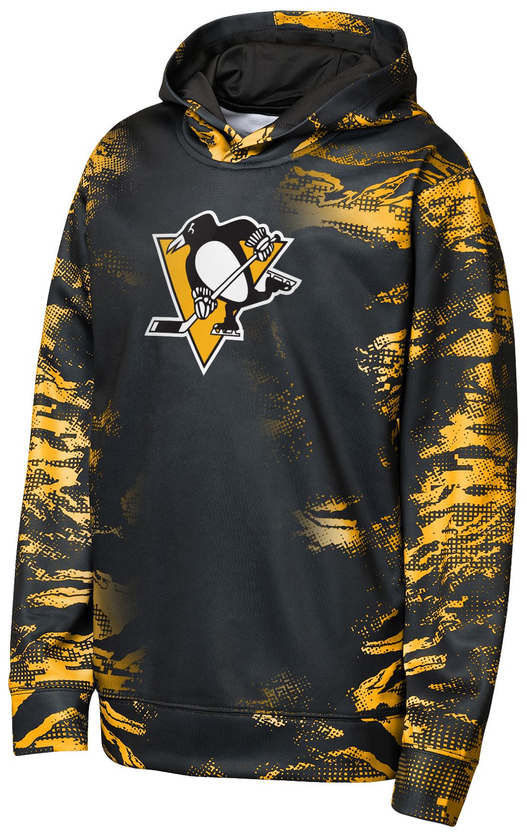 NHL Team Apparel Youth Pittsburgh Penguins Black Dynamics Pullover Hoodie