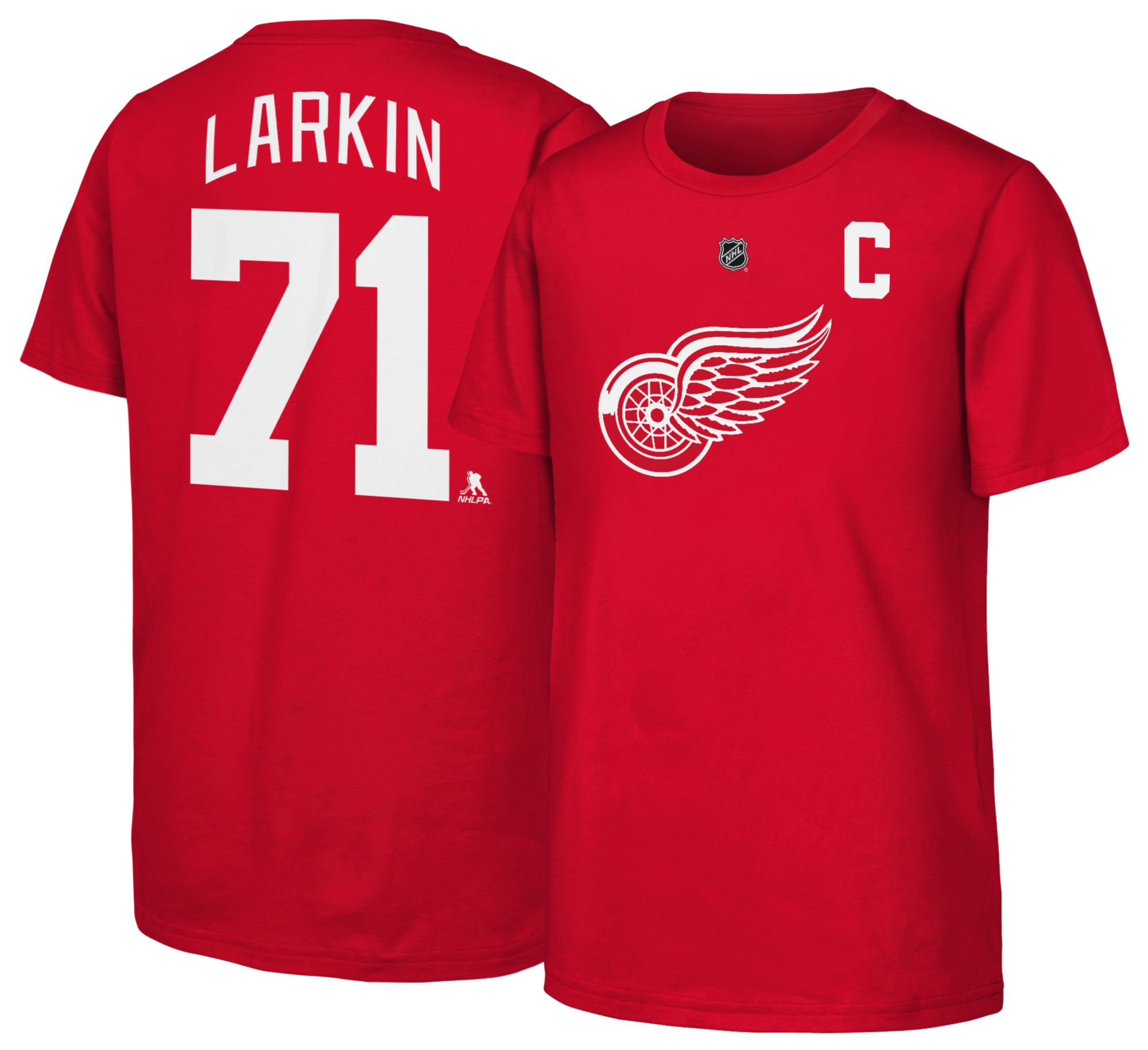 NHL Youth Detroit Red Wings Dylan Larkin #71 University Red T-Shirt