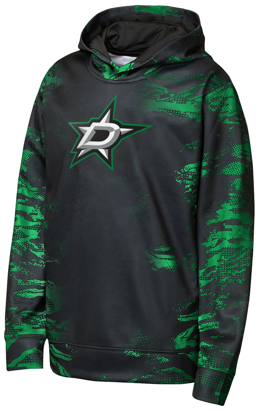NHL Team Apparel Youth Dallas Stars Black Dynamics Pullover Hoodie