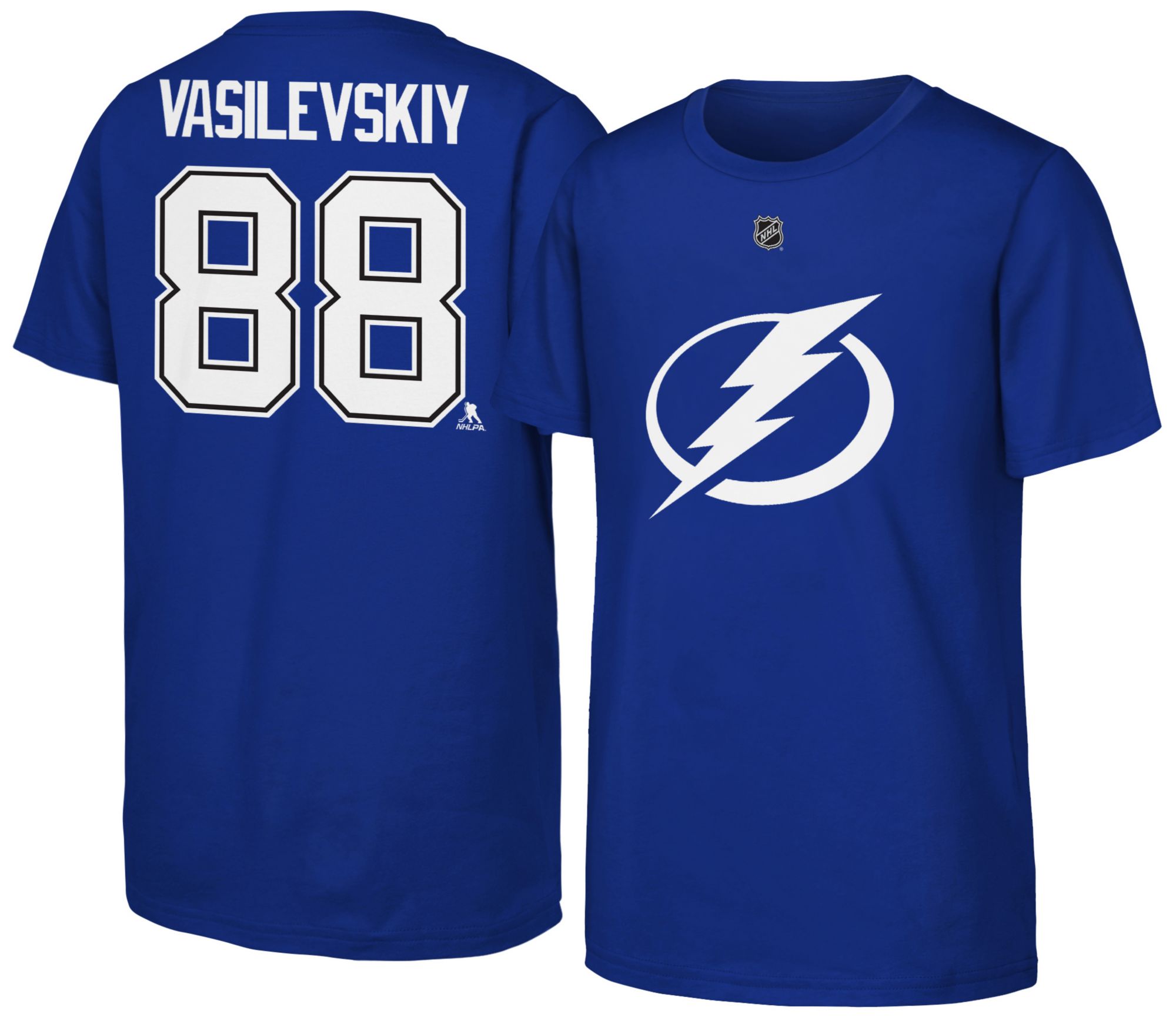 NHL Youth Tampa Bay Lightning Andrei Vasilevskiy #88 Rush Blue T-Shirt