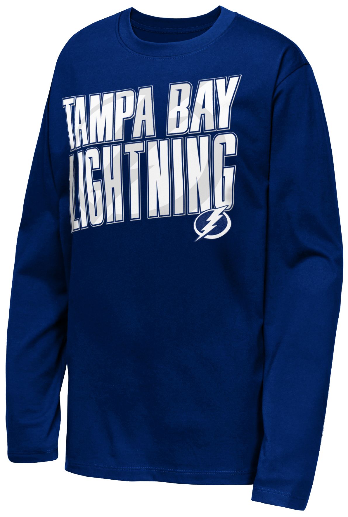 NHL Youth Tampa Bay Lightning Navy Set the Tone Long Sleeve Shirt
