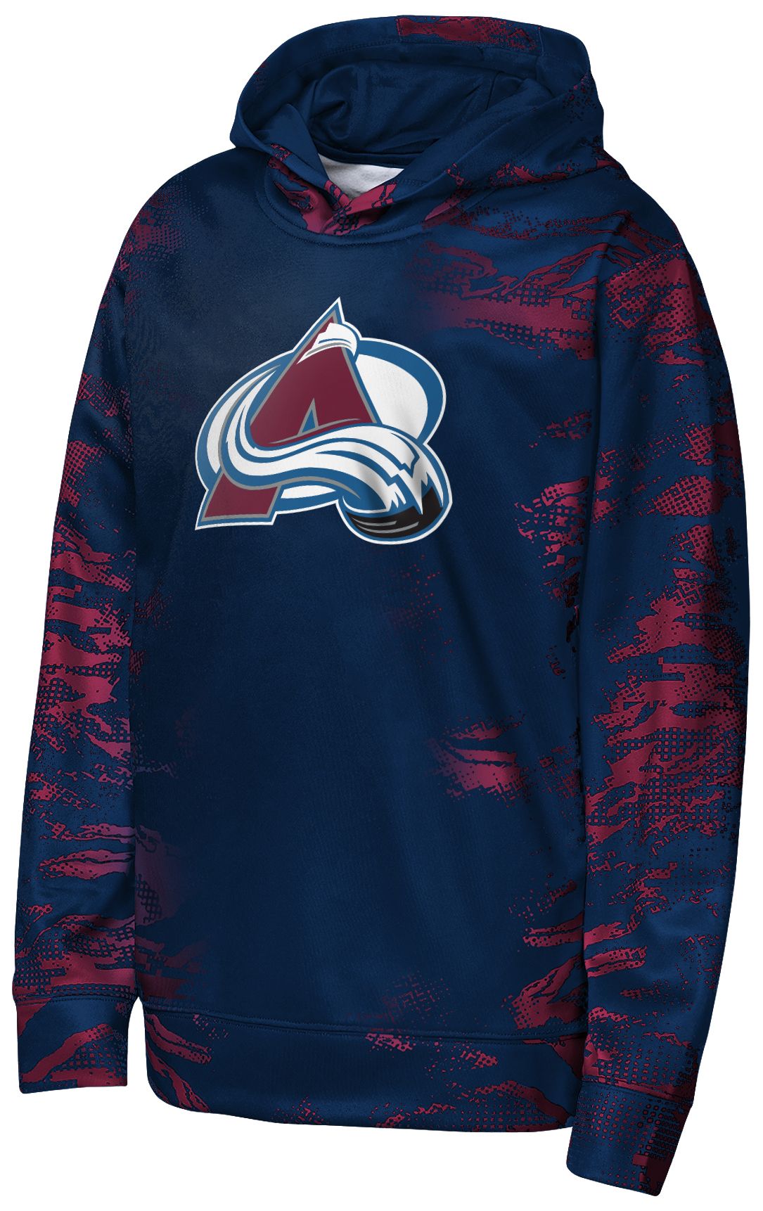 NHL Team Apparel Youth Colorado Avalanche Navy Dynamics Pullover Hoodie