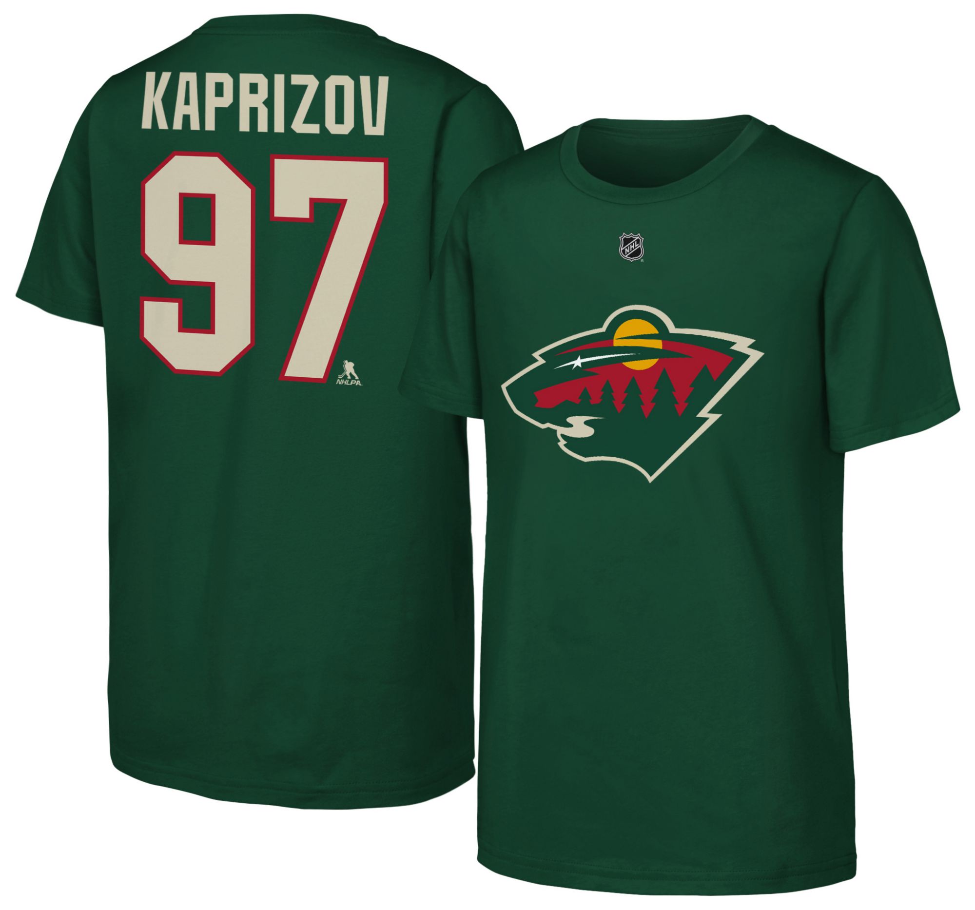 NHL Youth Minnesota Wild Kirill Kaprizov #97 Fir T-Shirt