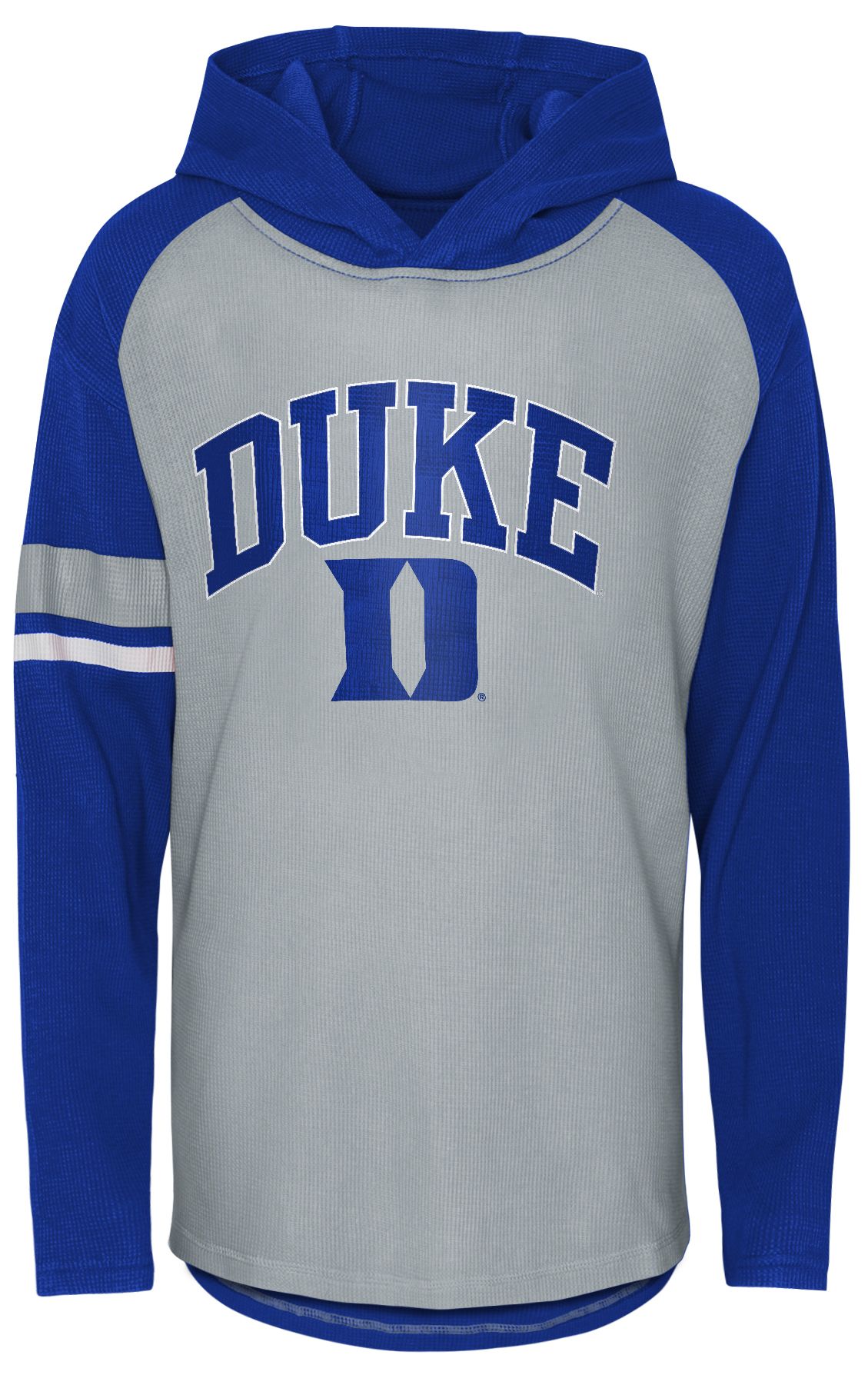 Outerstuff Youth Duke Blue Devils Royal Blue/Heather Grey Hooded Thermal Long Sleeve Shirt