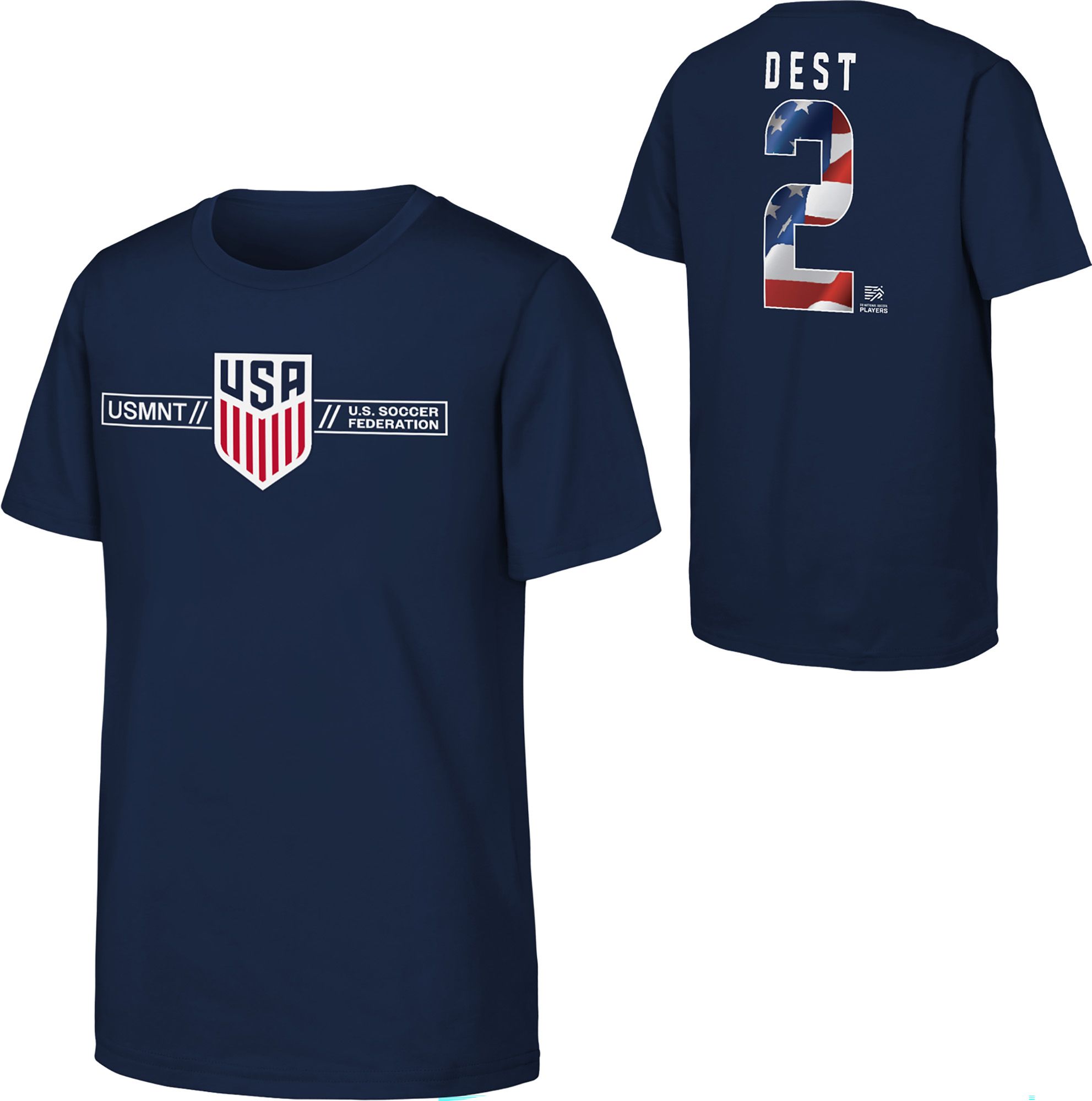 Outerstuff Youth USMNT Navy 2026 Sergino Dest #2 T-Shirt