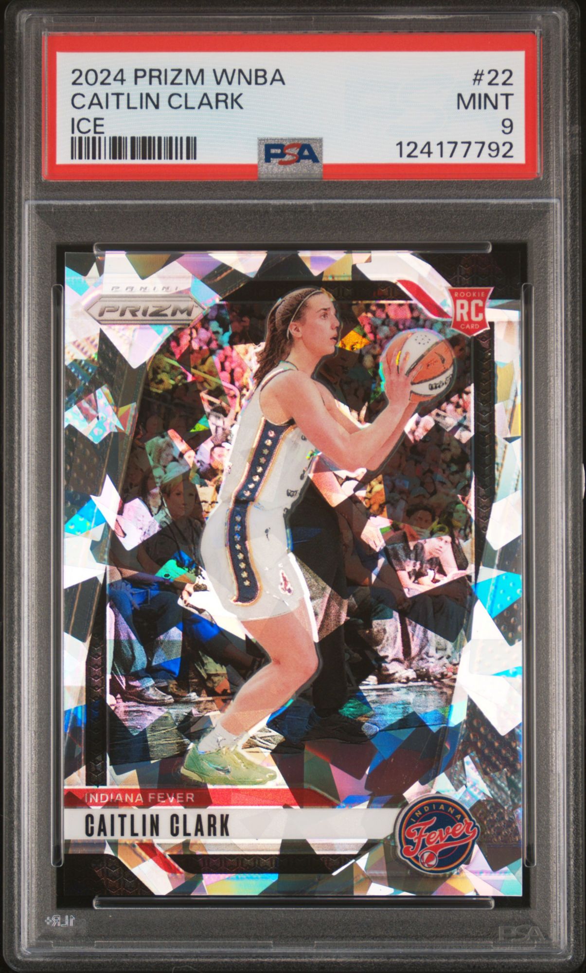 2024 Panini Prizm WNBA 22 Caitlin Clark Ice PSA 9