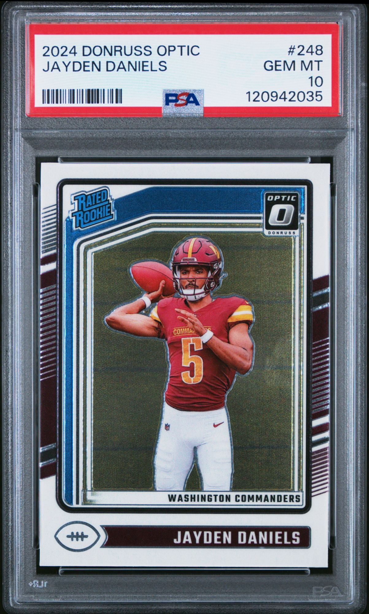 2024 Panini Donruss Optic 248 Jayden Daniels PSA 10