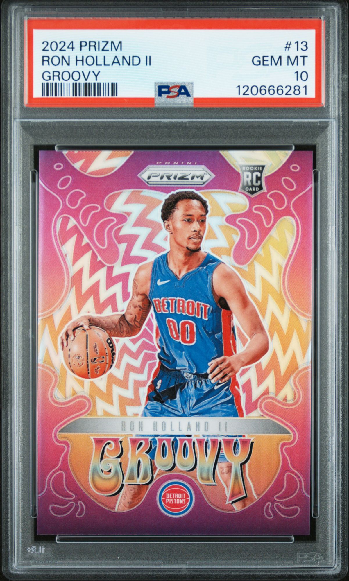 2024 Panini Prizm Groovy 13 Ron Holland II PSA 10