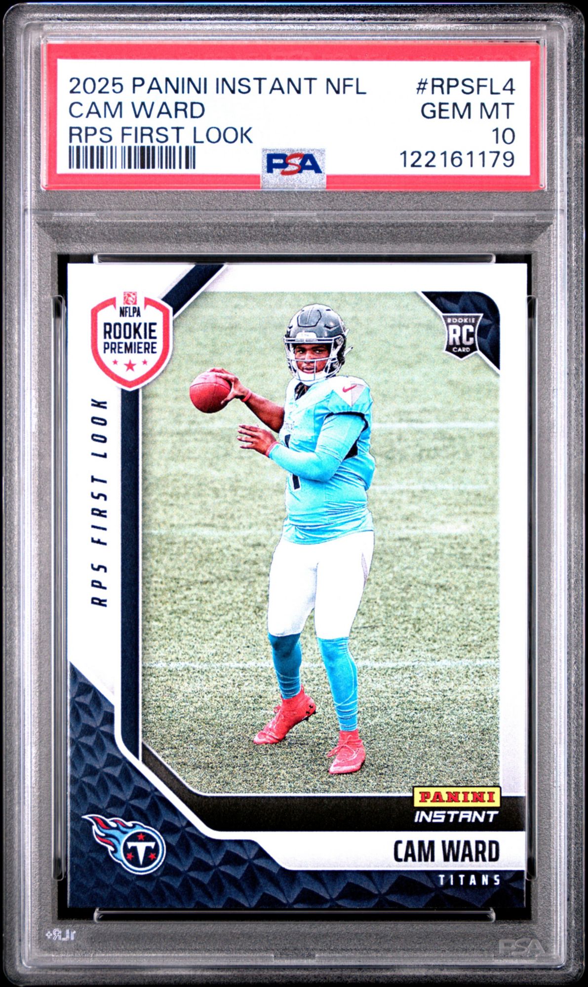 2025 Panini Instant NFL RPS First Look RPSFL4 Cam Ward PSA 10