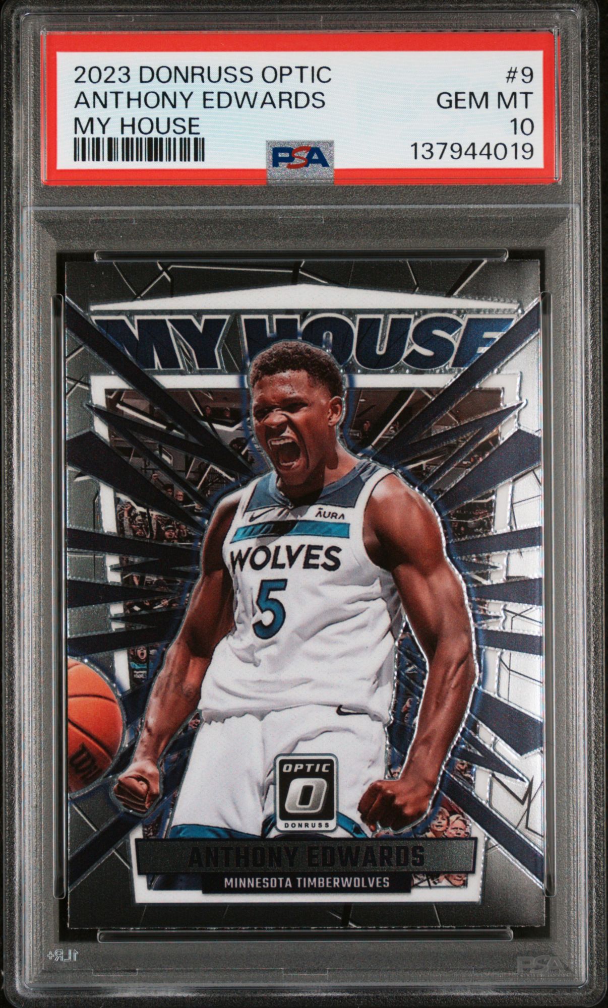 2023 Panini Donruss Optic My House 9 Anthony Edwards PSA 10