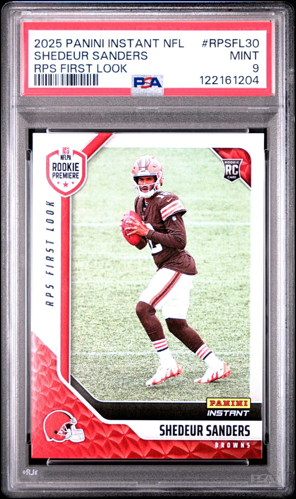 2025 Panini Instant NFL RPS First Look RPSFL30 Shedeur Sanders PSA 9