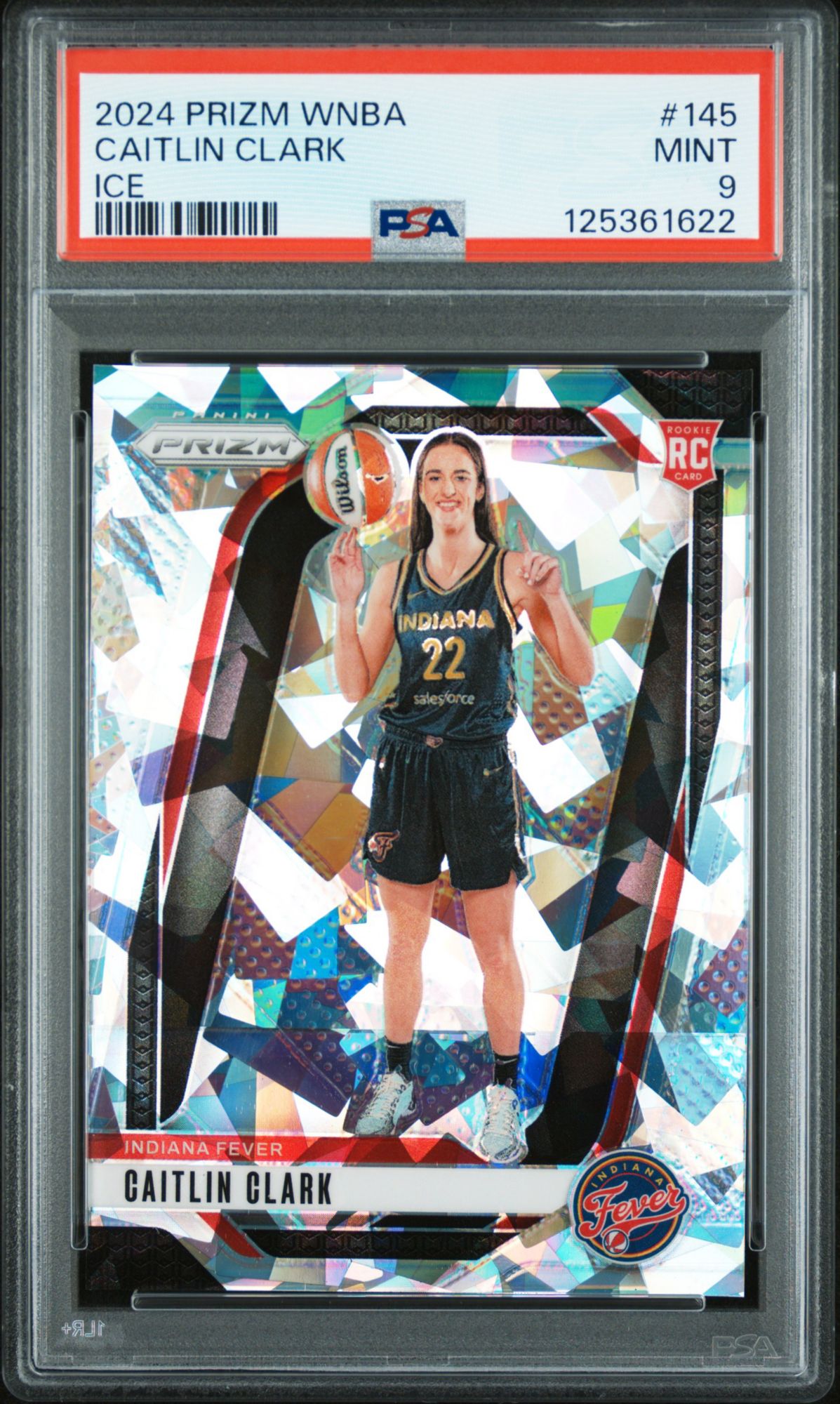 2024 Panini Prizm WNBA 145 Caitlin Clark Ice PSA 9
