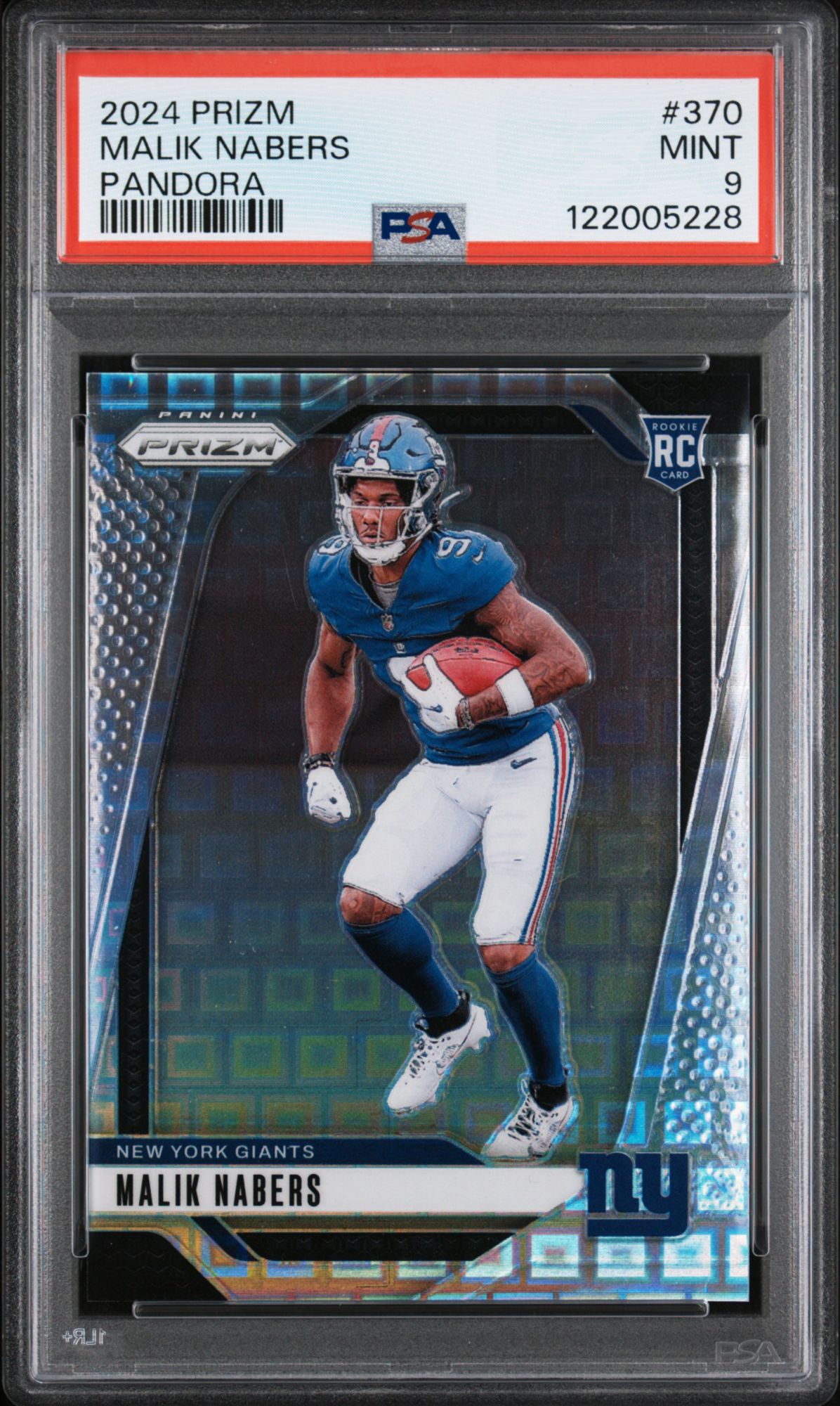 2024 Panini Prizm 370 Malik Nabers Pandora PSA 9