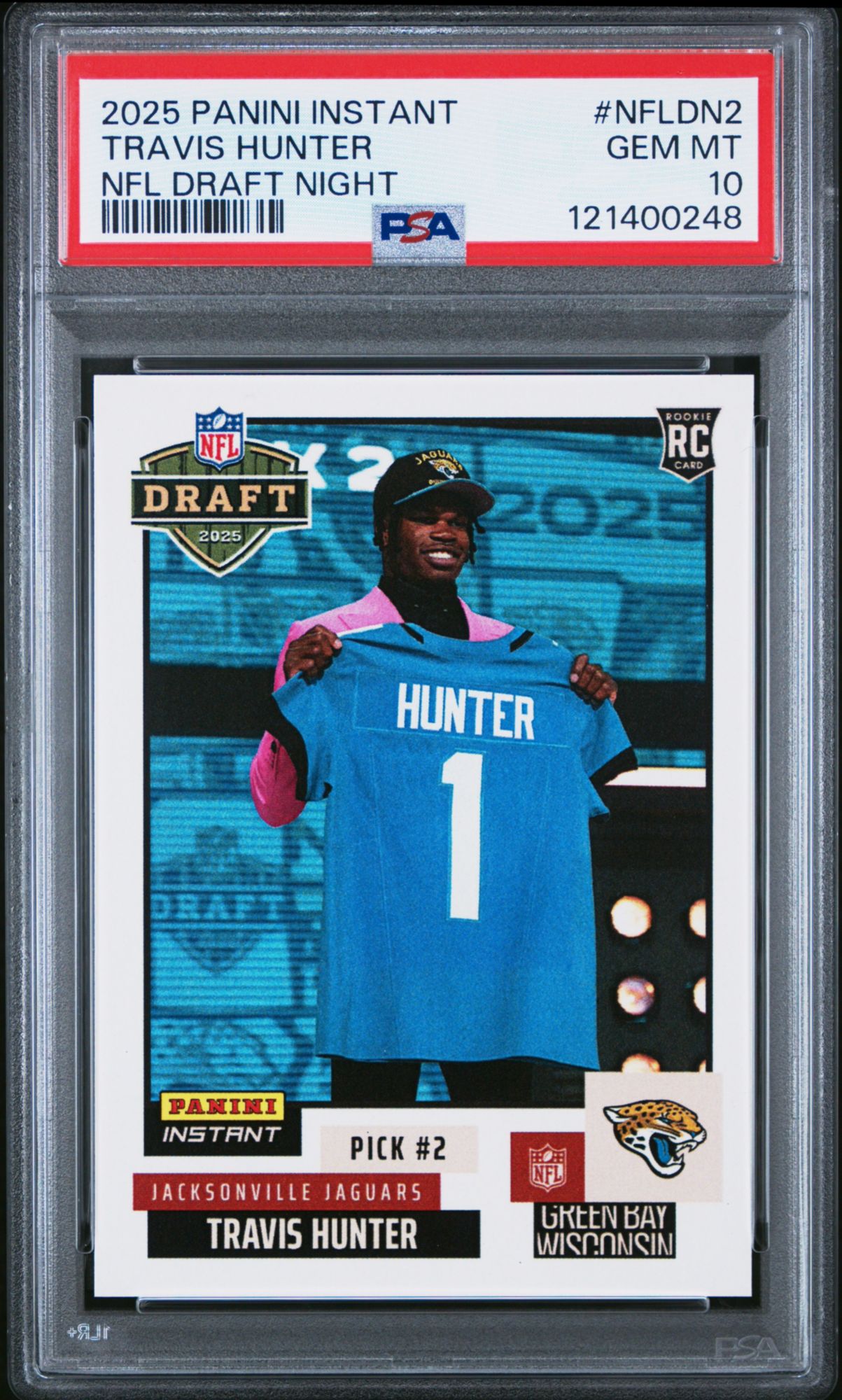 2025 Panini Instant NFL Draft Night NFLDN2 Travis Hunter PSA 10