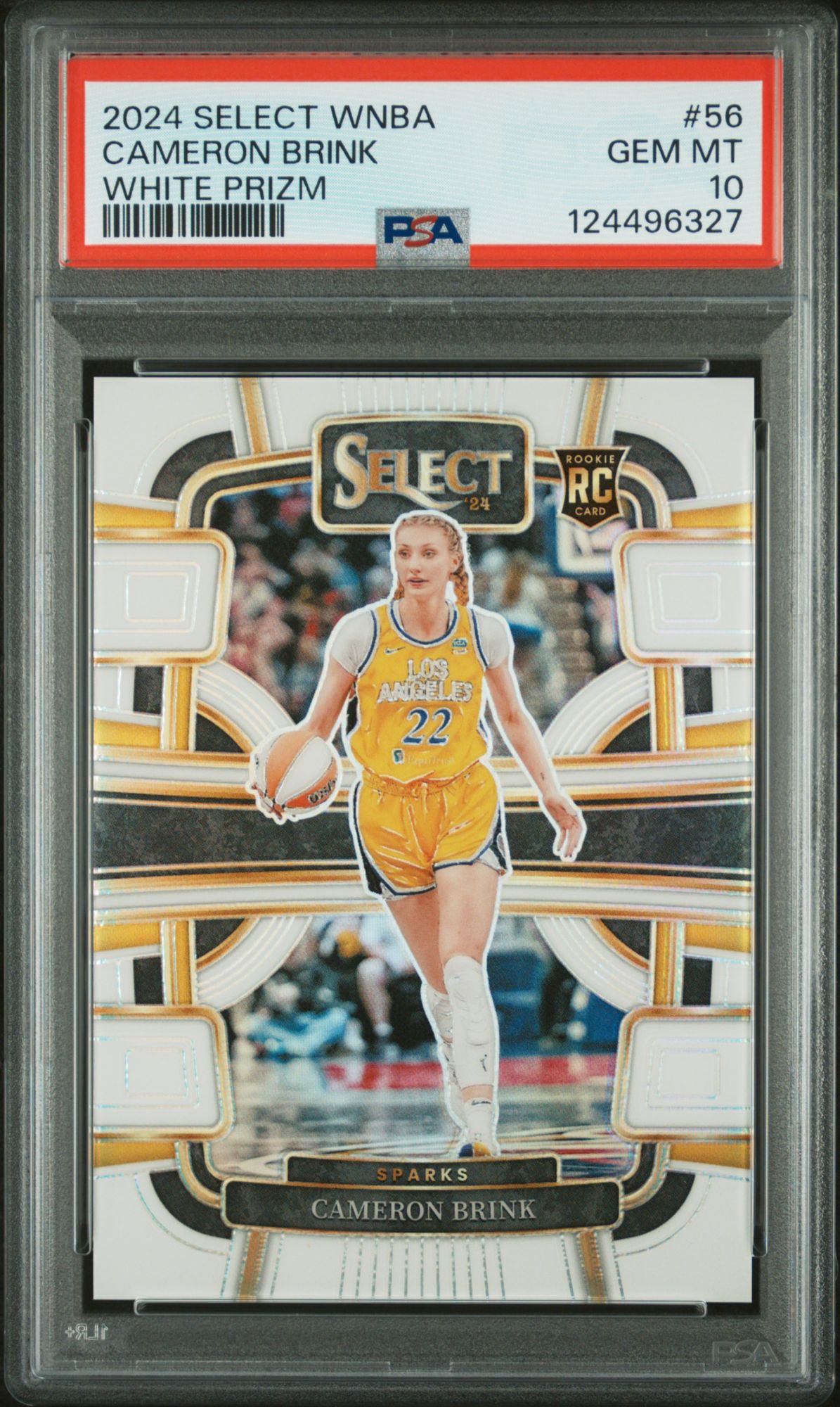 2024 Panini Select WNBA 56 Cameron Brink White Prizm PSA 10