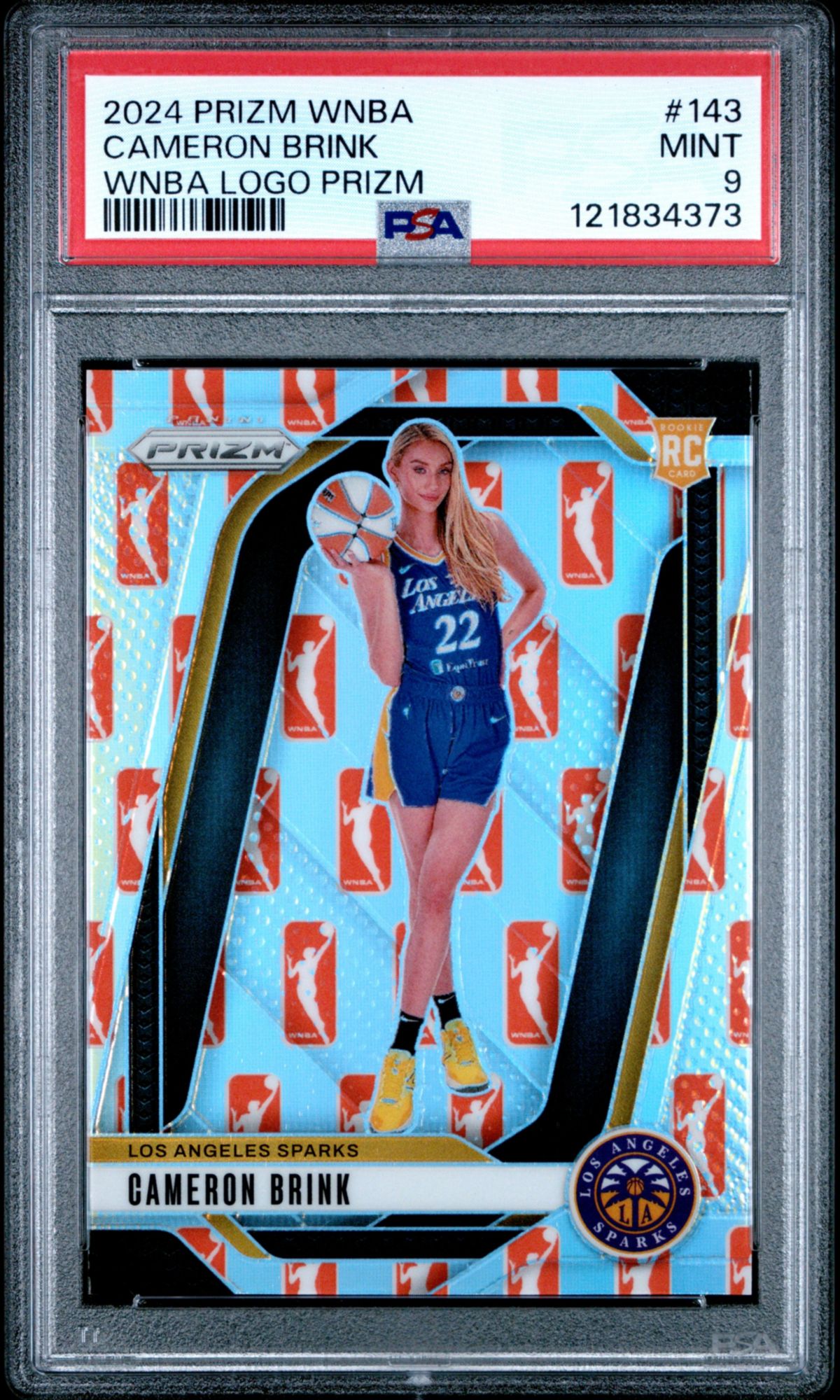 2024 Panini Prizm WNBA 143 Cameron Brink WNBA Logo Prizm PSA 9