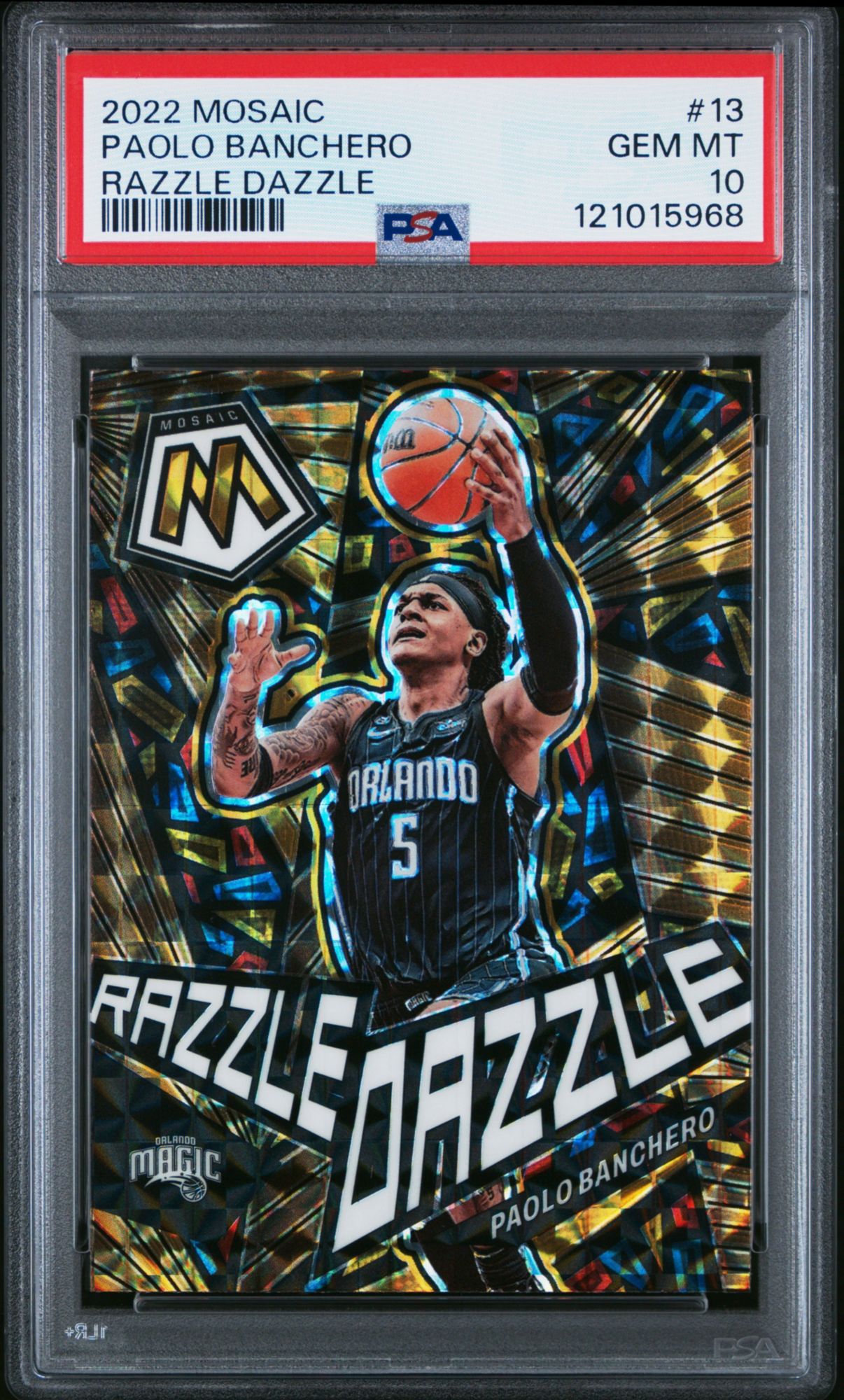 2022 Panini Mosaic Razzle Dazzle 13 Paolo Banchero PSA 10